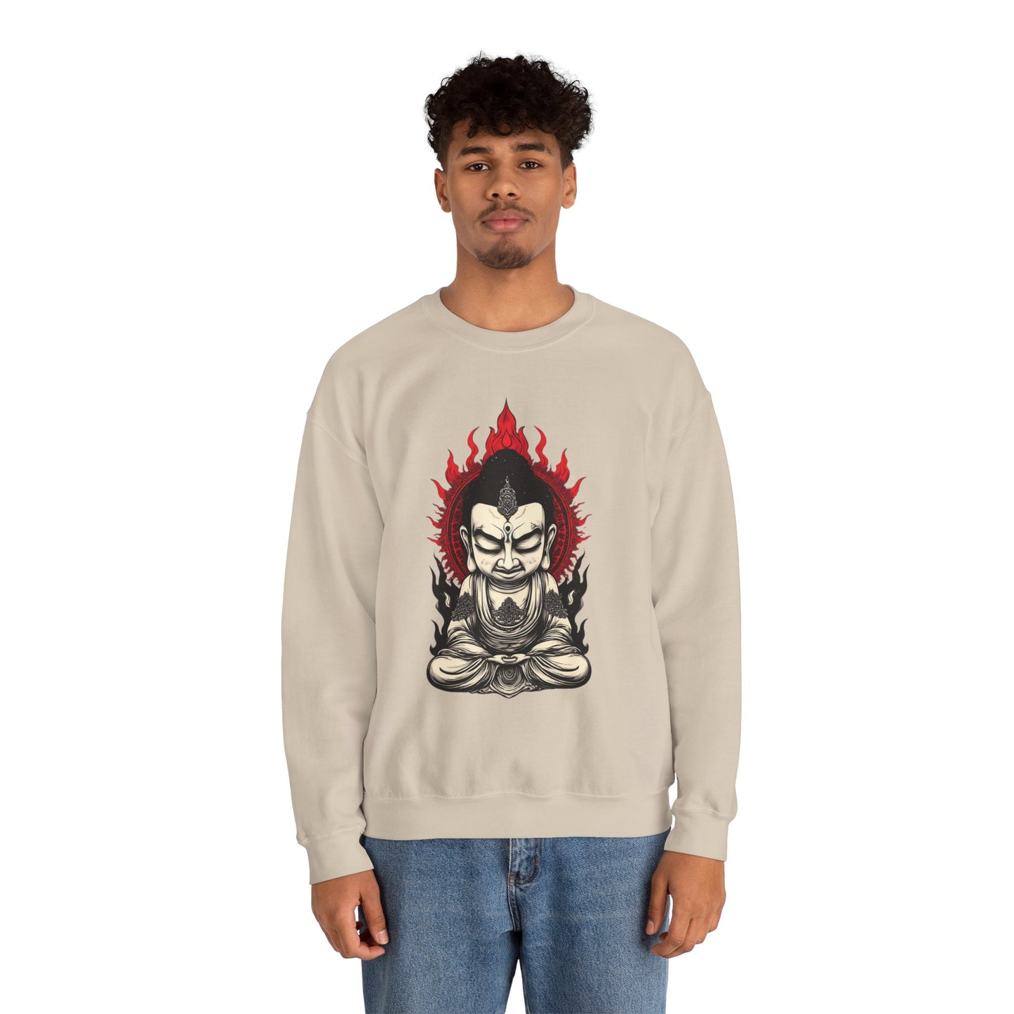 Buddha Flame Crewneck Sweatshirt