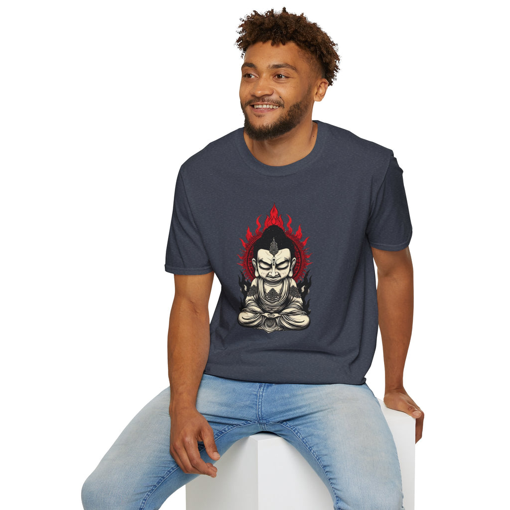 Buddha Flame T-Shirt — Meditative Buddha Graphic Tee