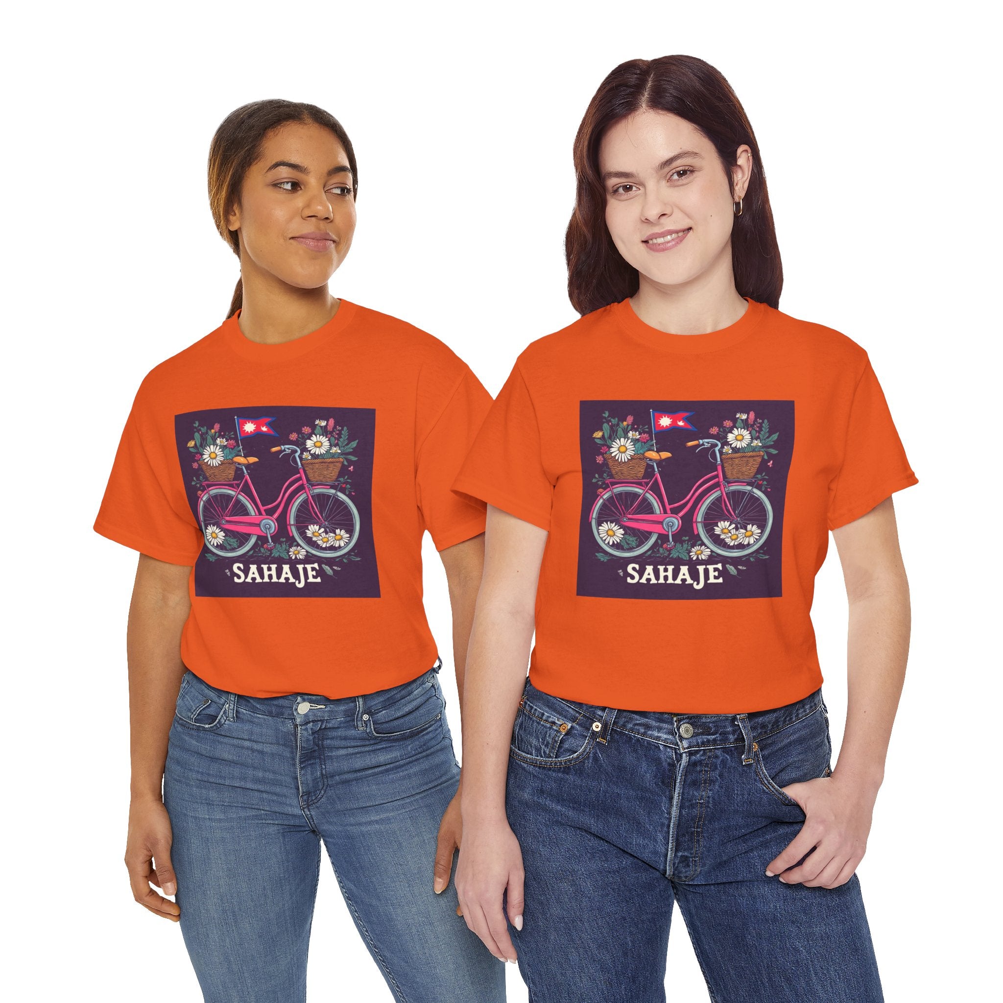 Sahaje Floral Bicycle T‑Shirt