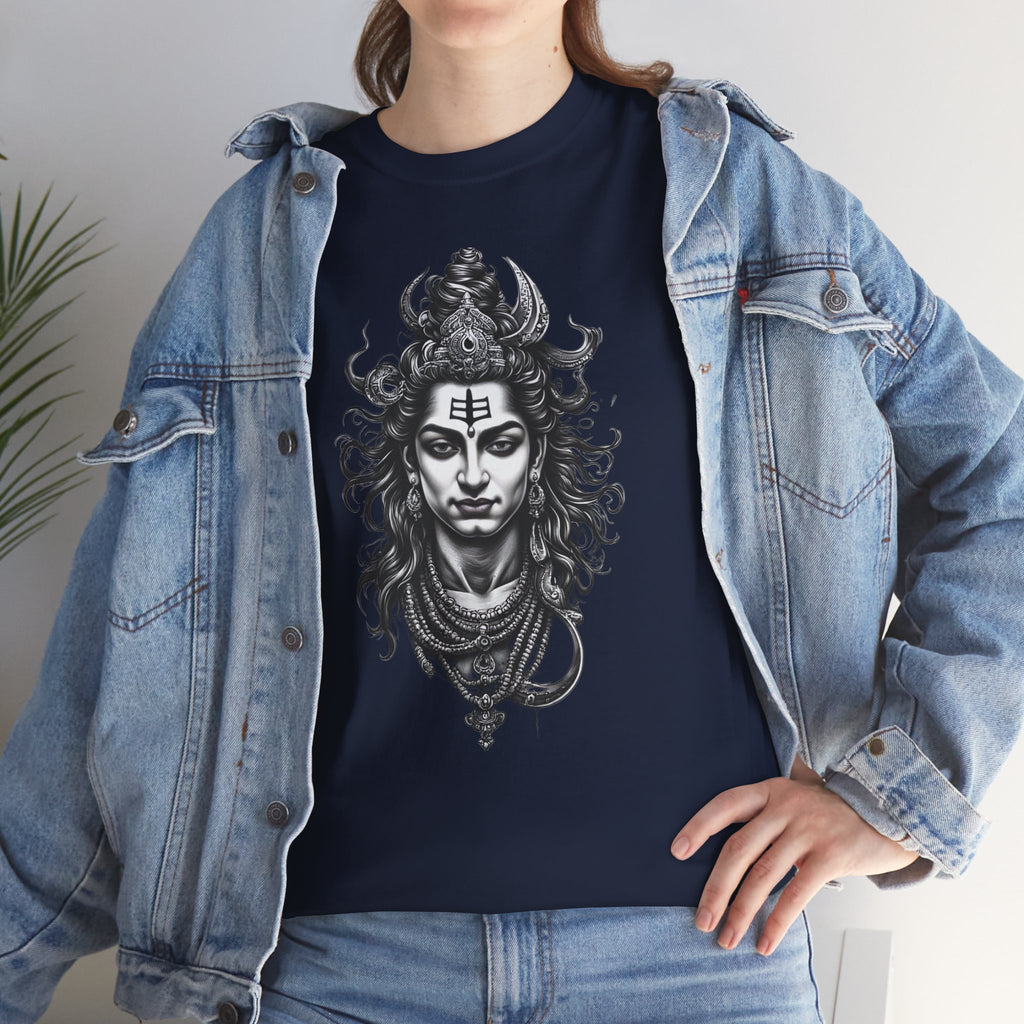 Shiva Portrait Tee — Hindu God Shiva Graphic T-Shirt