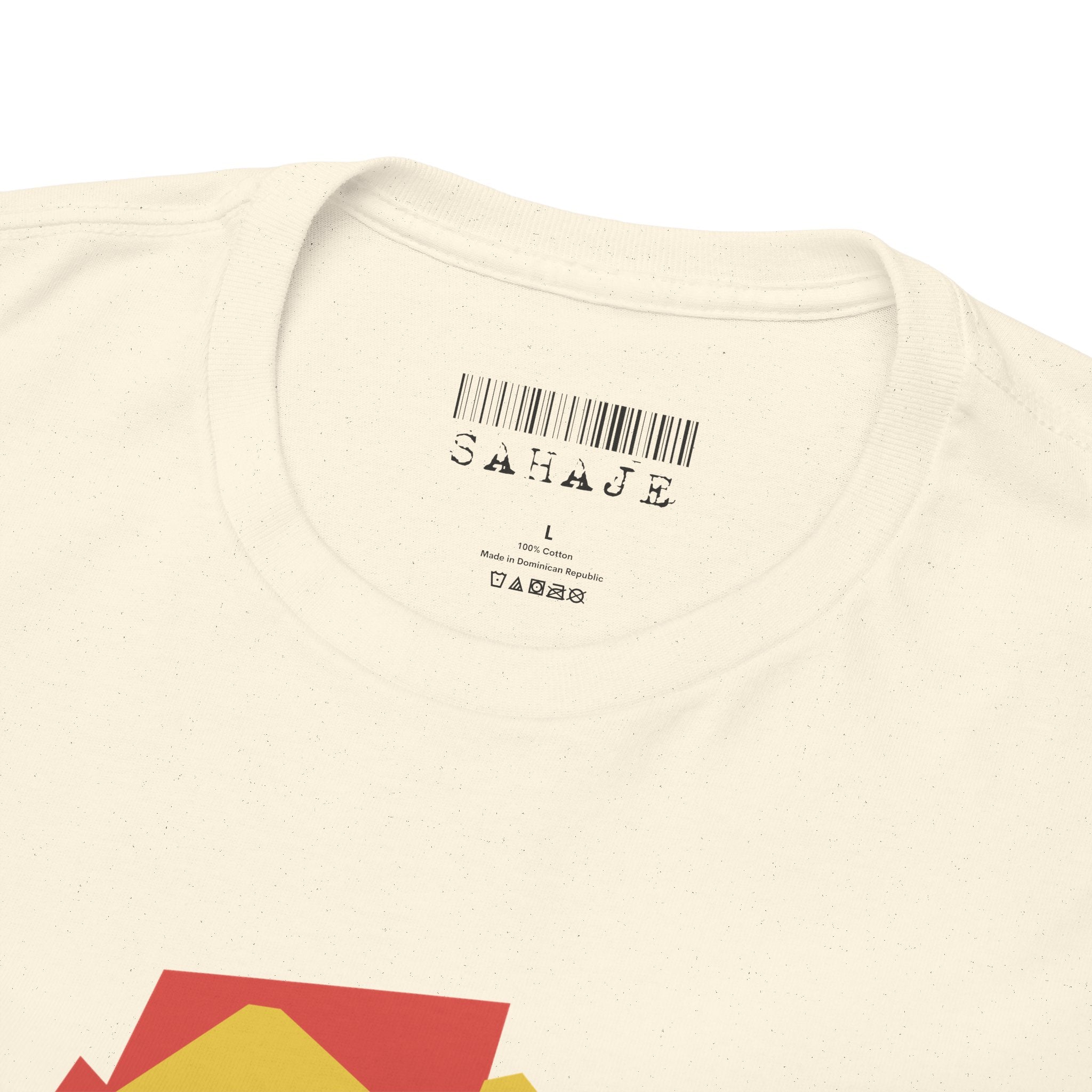 Foxes in Hexagon Graphic Tee — Minimal Geometric Animal Shirt