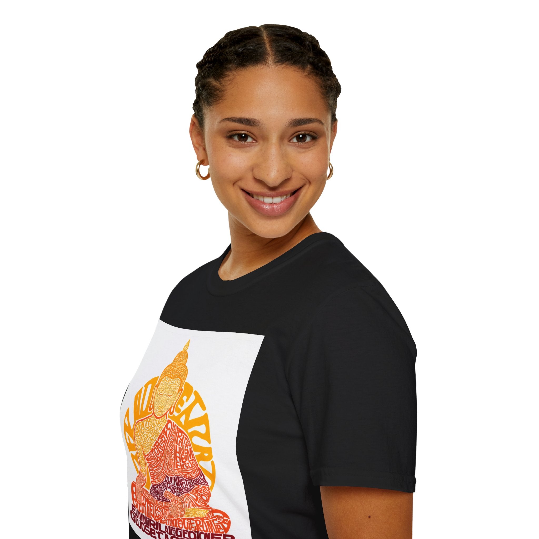 Buddha Graphic Tee — Retro Sun Meditation Shirt