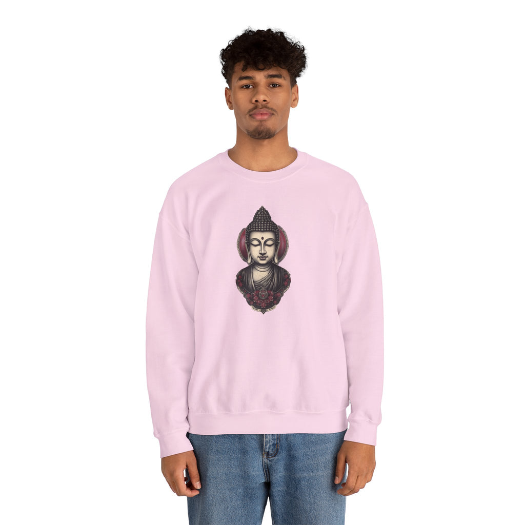 Buddha Lotus Crewneck Sweatshirt — Tranquil Meditation Graphic