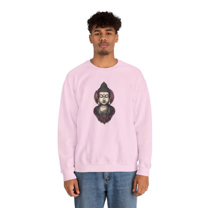 Buddha Lotus Crewneck Sweatshirt — Tranquil Meditation Graphic