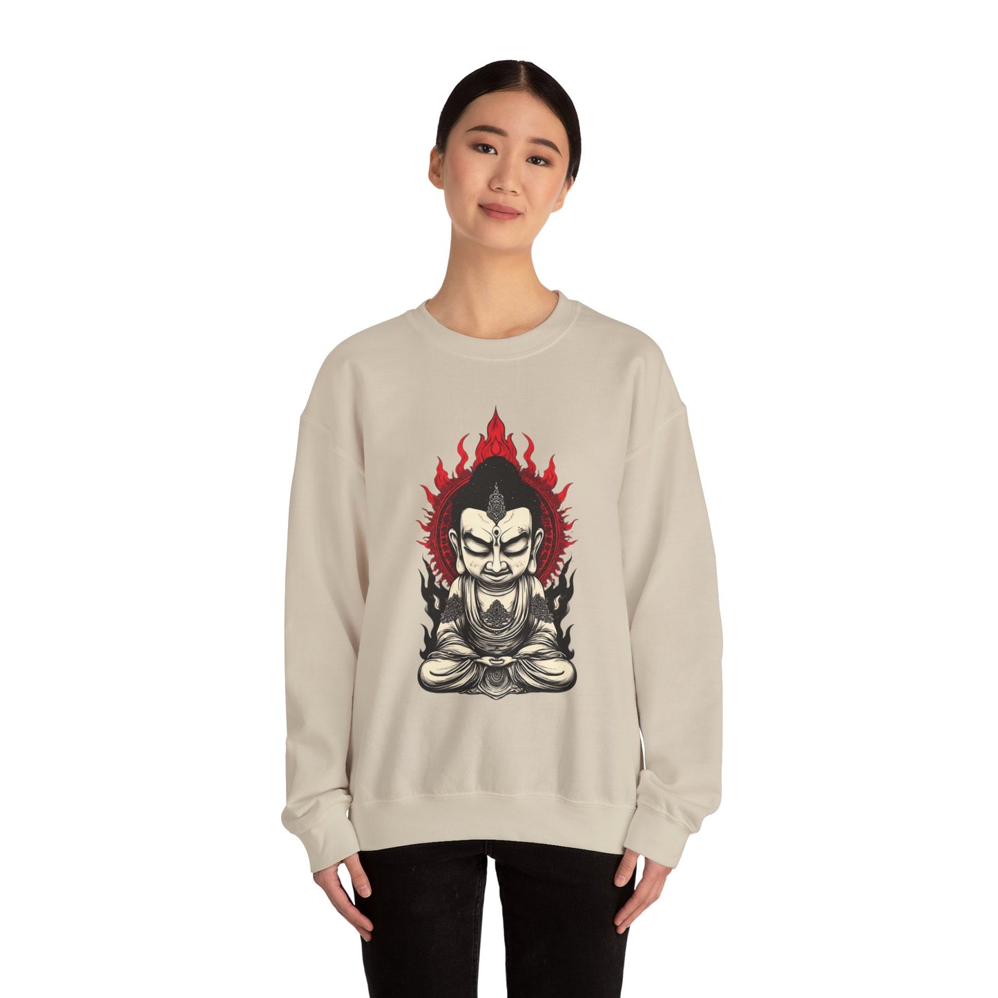 Buddha Flame Crewneck Sweatshirt