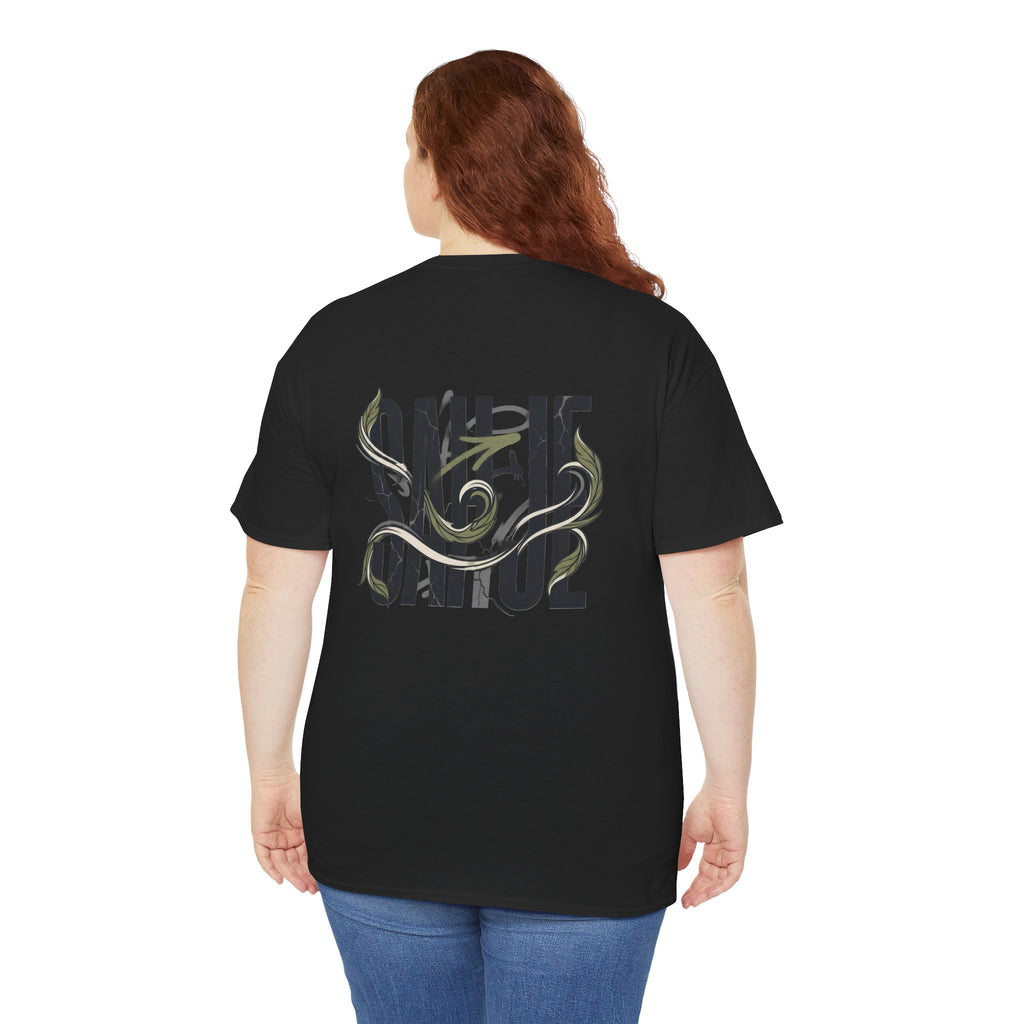 Graphic Tee — 'Savage' Typography with Snake Accent