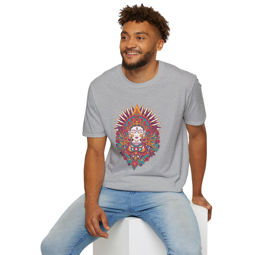 Mystic Goddess Mandala T-Shirt — Colorful Boho Spiritual Tee