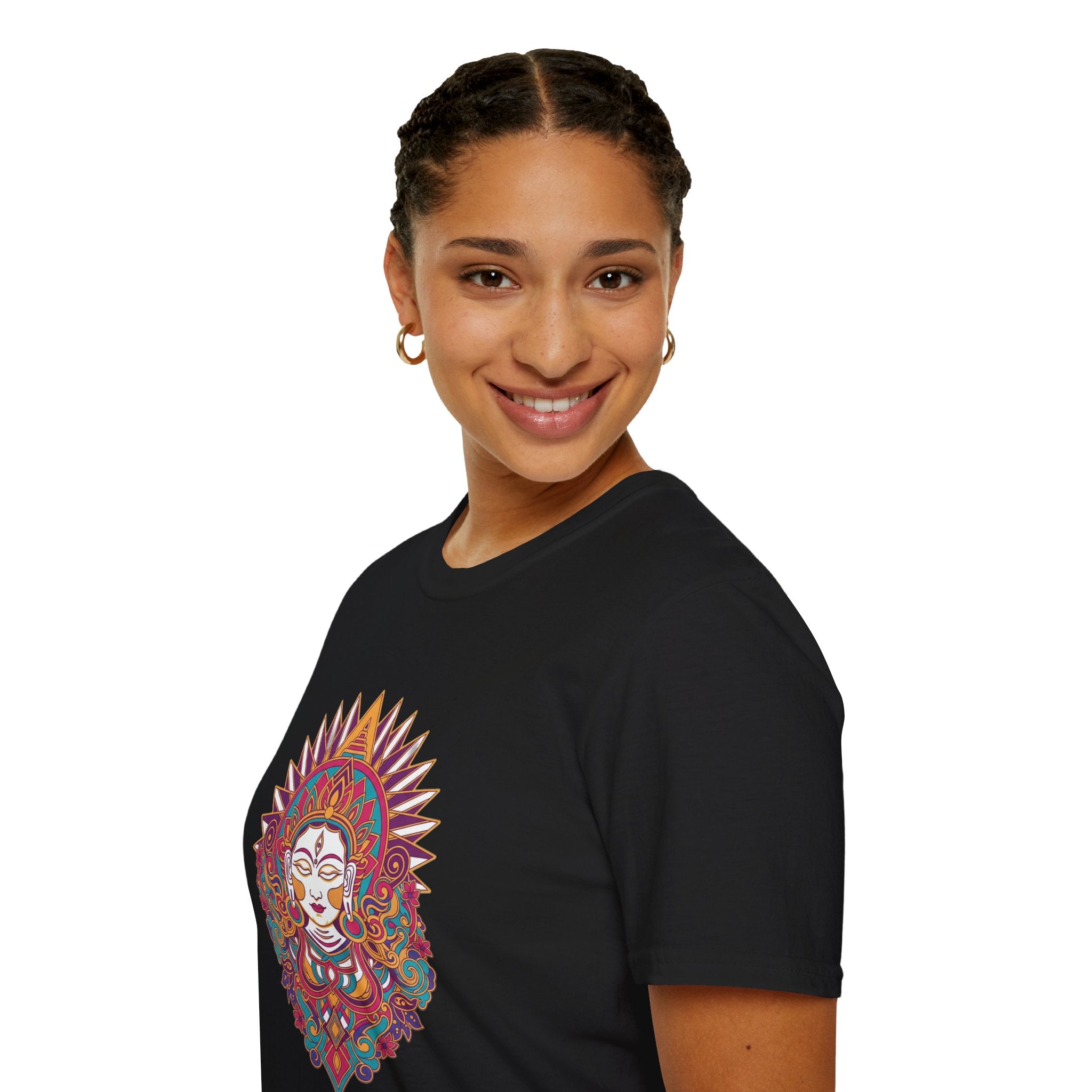 Mystic Goddess Mandala T-Shirt — Colorful Boho Spiritual Tee