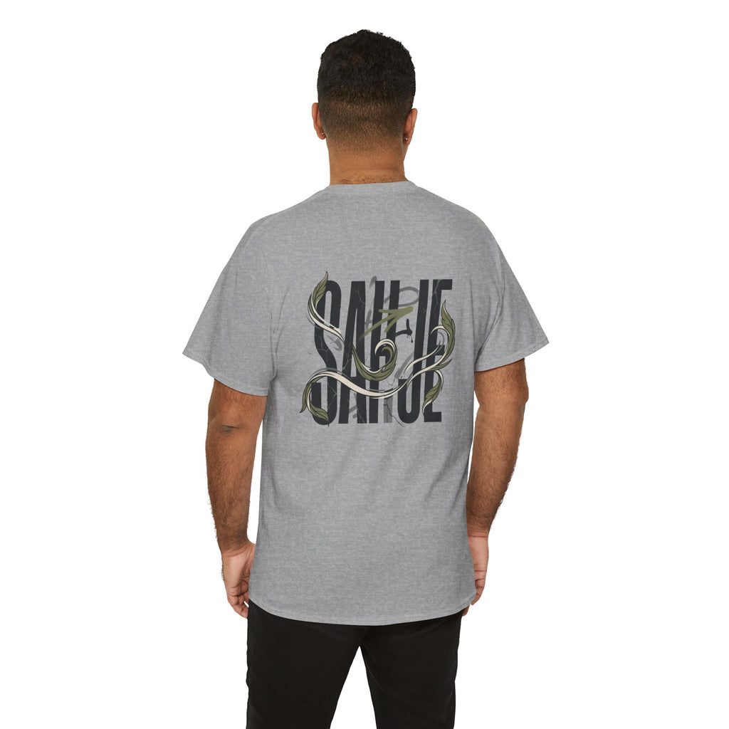 Graphic Tee — 'Savage' Typography with Snake Accent