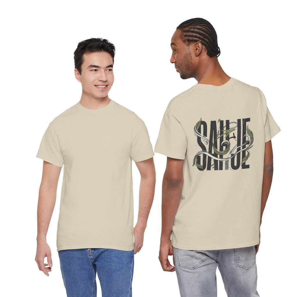 Graphic Tee — 'Savage' Typography with Snake Accent