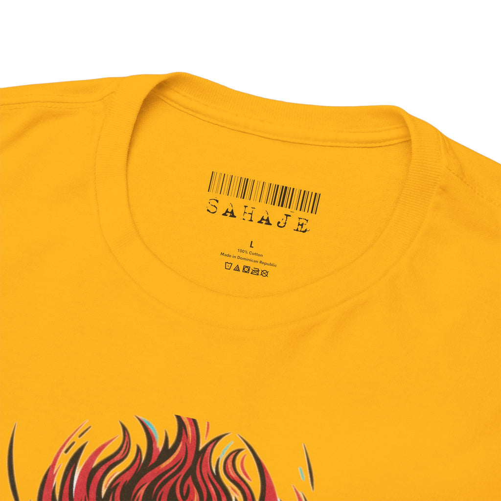 T-Shirt — Fierce Red Oni Demon Graphic Tee (Mythic Japanese Mask Design)