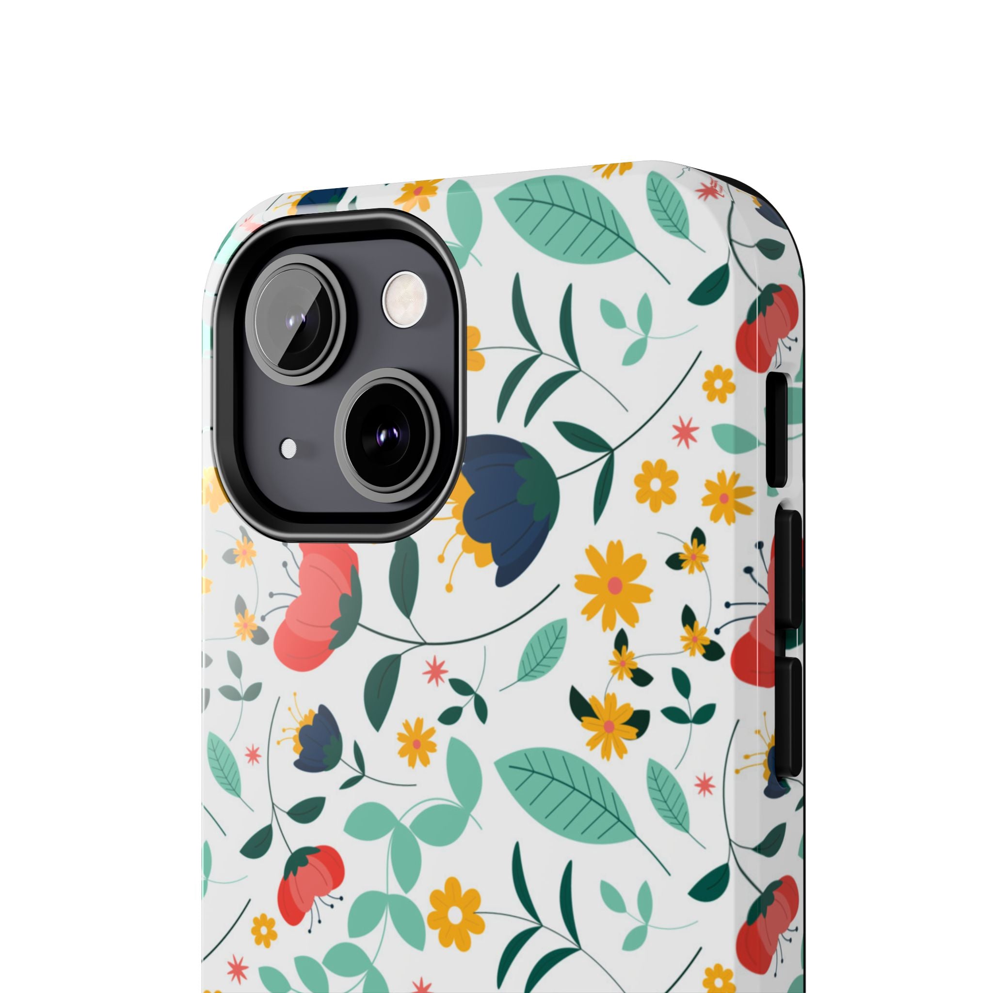 Floral Pattern Tough Phone Case — Colorful Spring Flowers Phone Cover