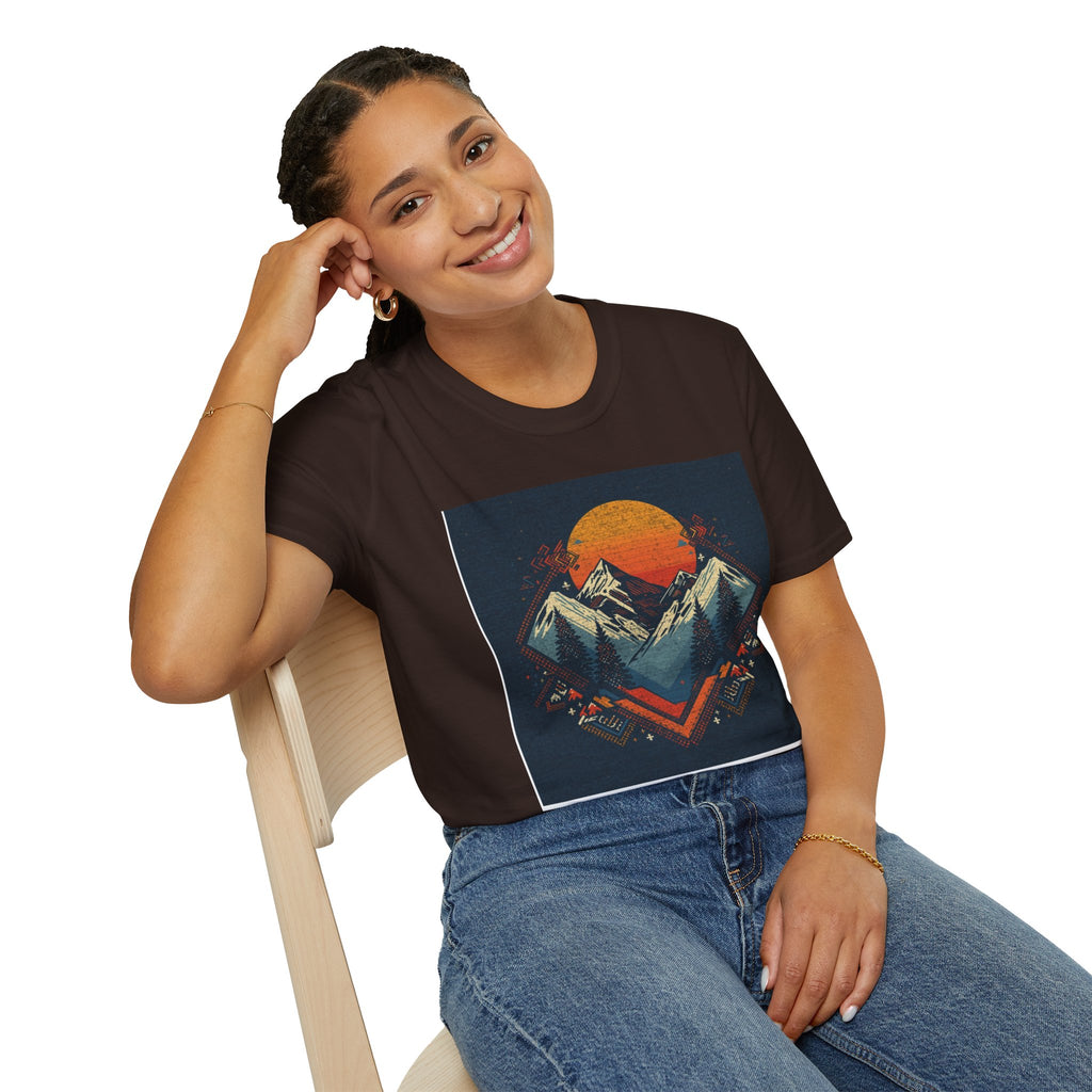 Retro Mountain Sunset T-Shirt