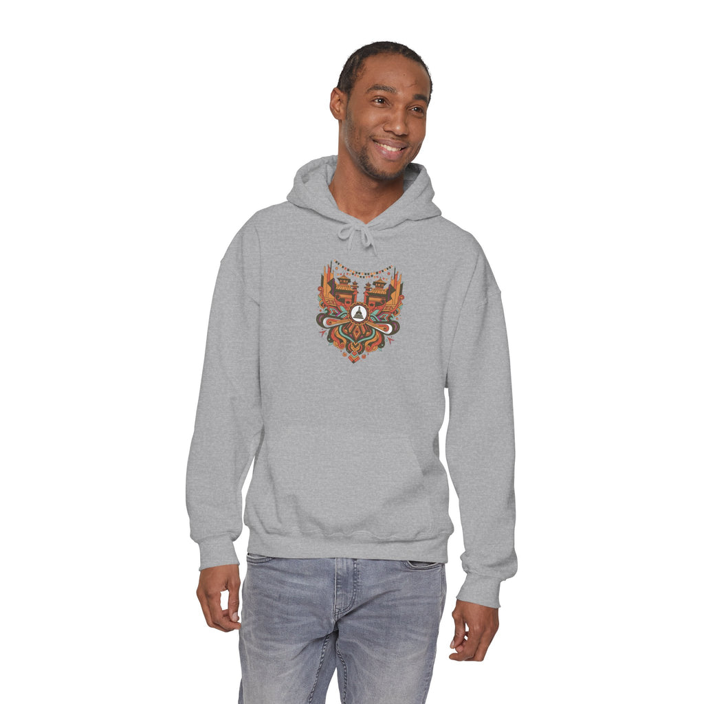 Spiritual Mandala Buddha Hoodie — Colorful Meditation Graphic Sweatshirt