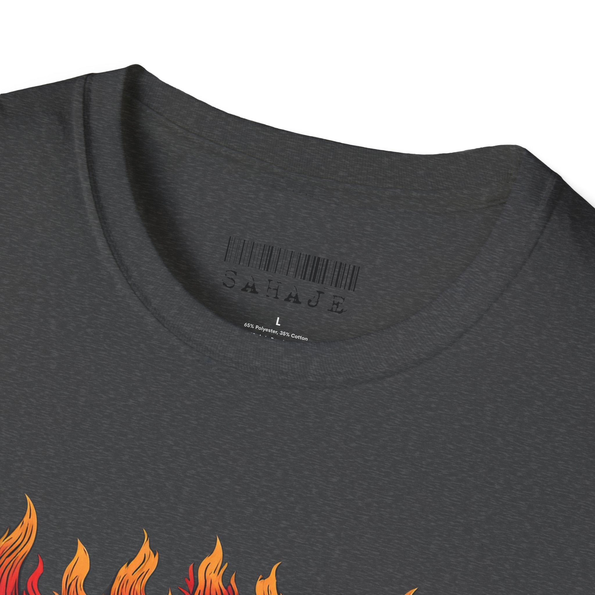 Flaming Demon Mask T-Shirt — Fierce Tattoo-Style Graphic Tee