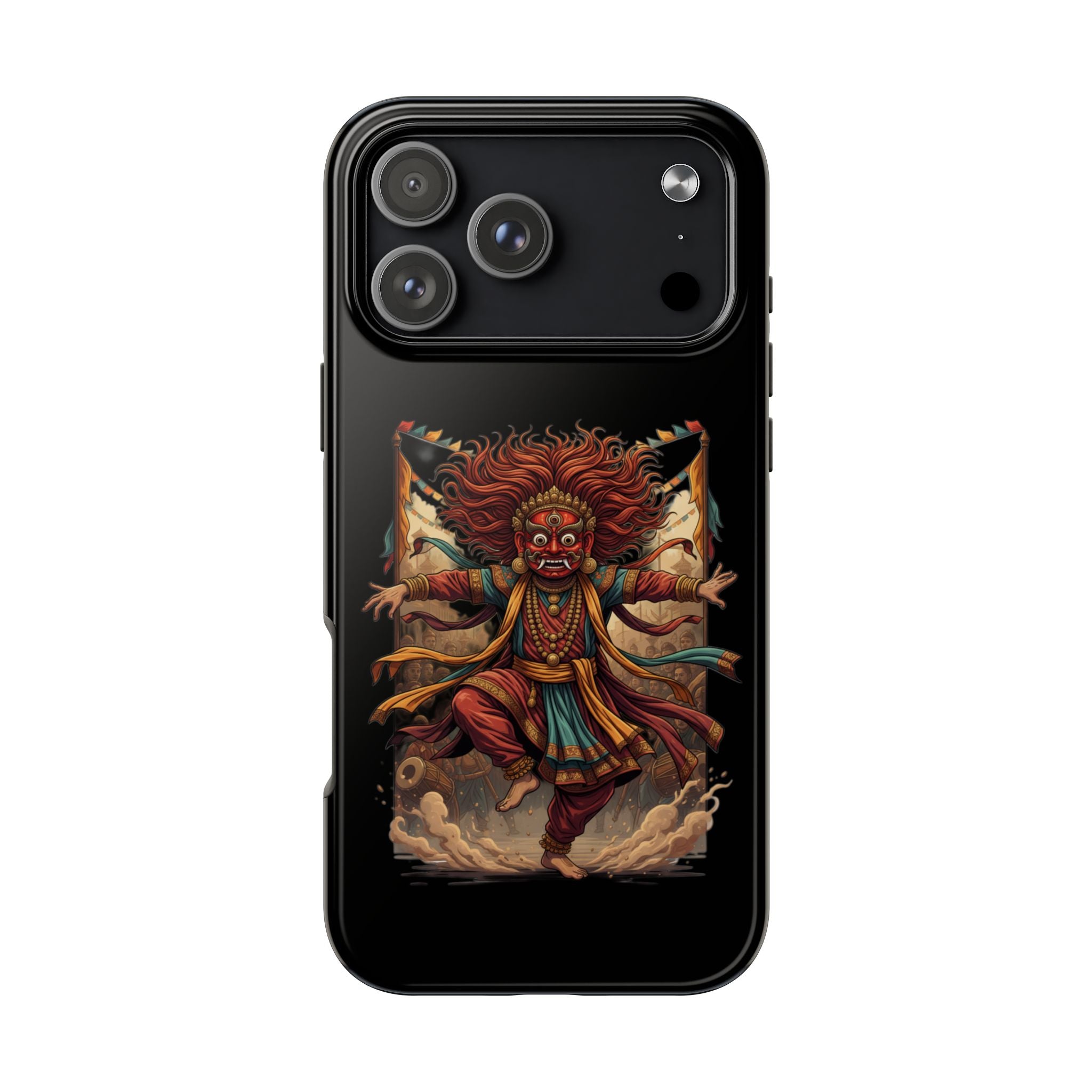 Tibetan Demon Dance Tough Phone Case — Bold Mythic Protective Cover