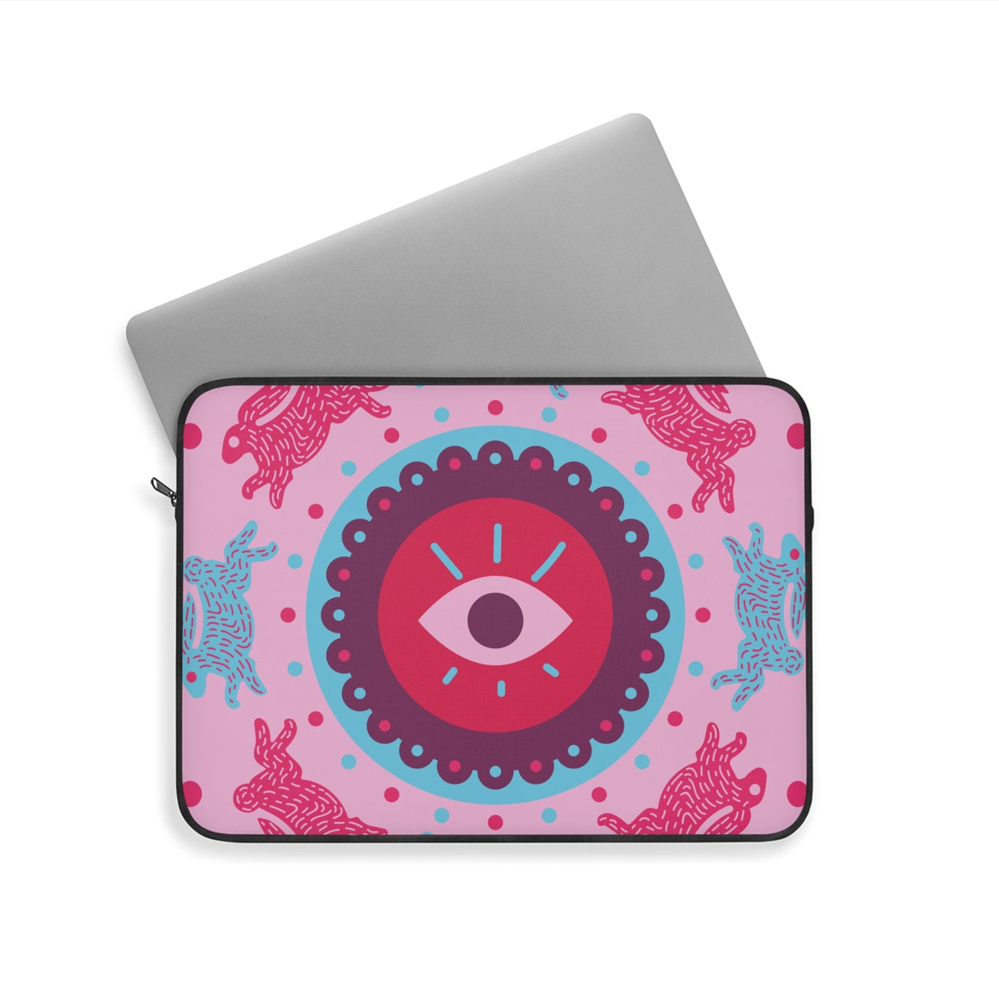 Bohemian Laptop Sleeve with Eye and Rabbit Design, Colorful Tech Accessory, Stylish Gift for Students, Vibrant Workstation Decor, [...]