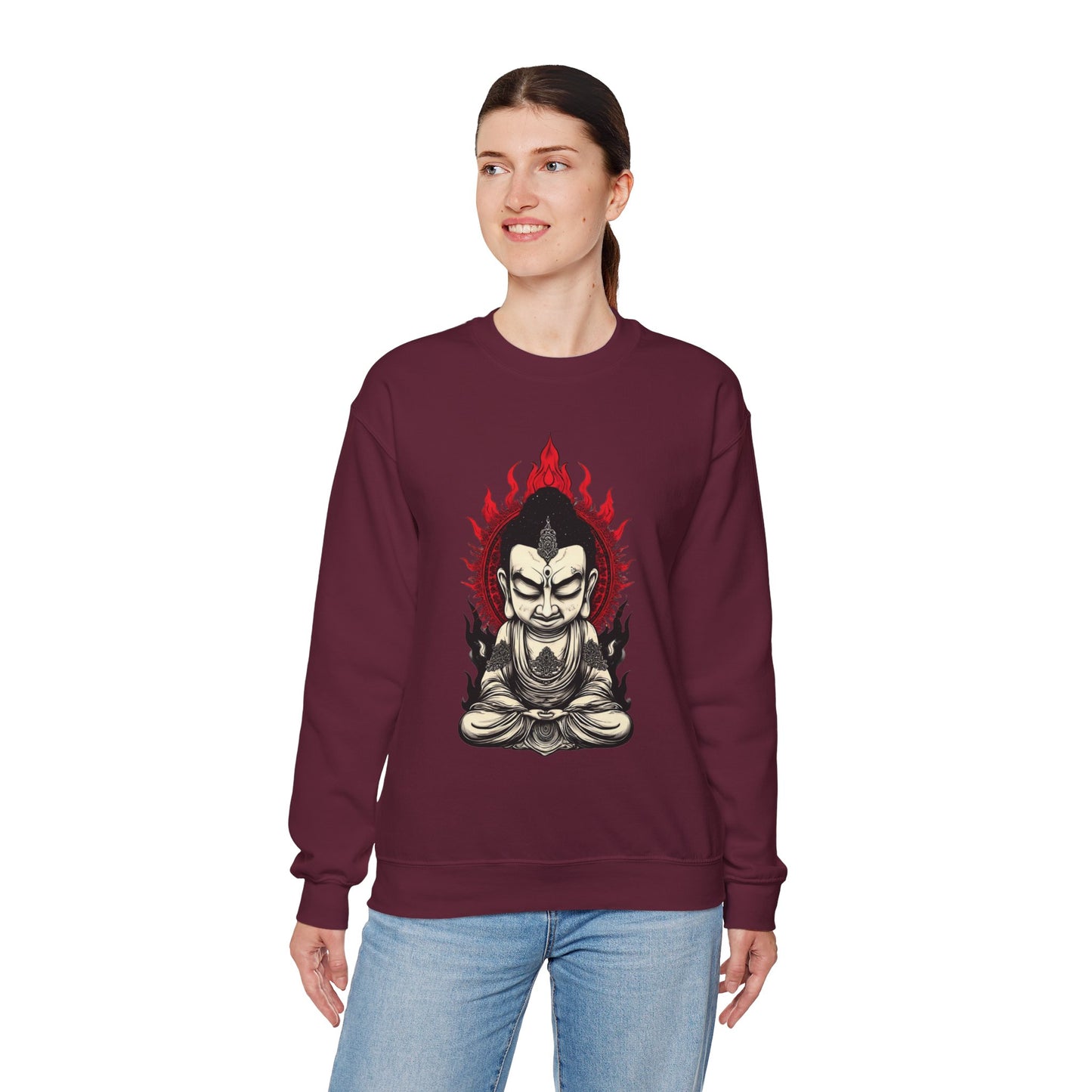 Buddha Flame Crewneck Sweatshirt
