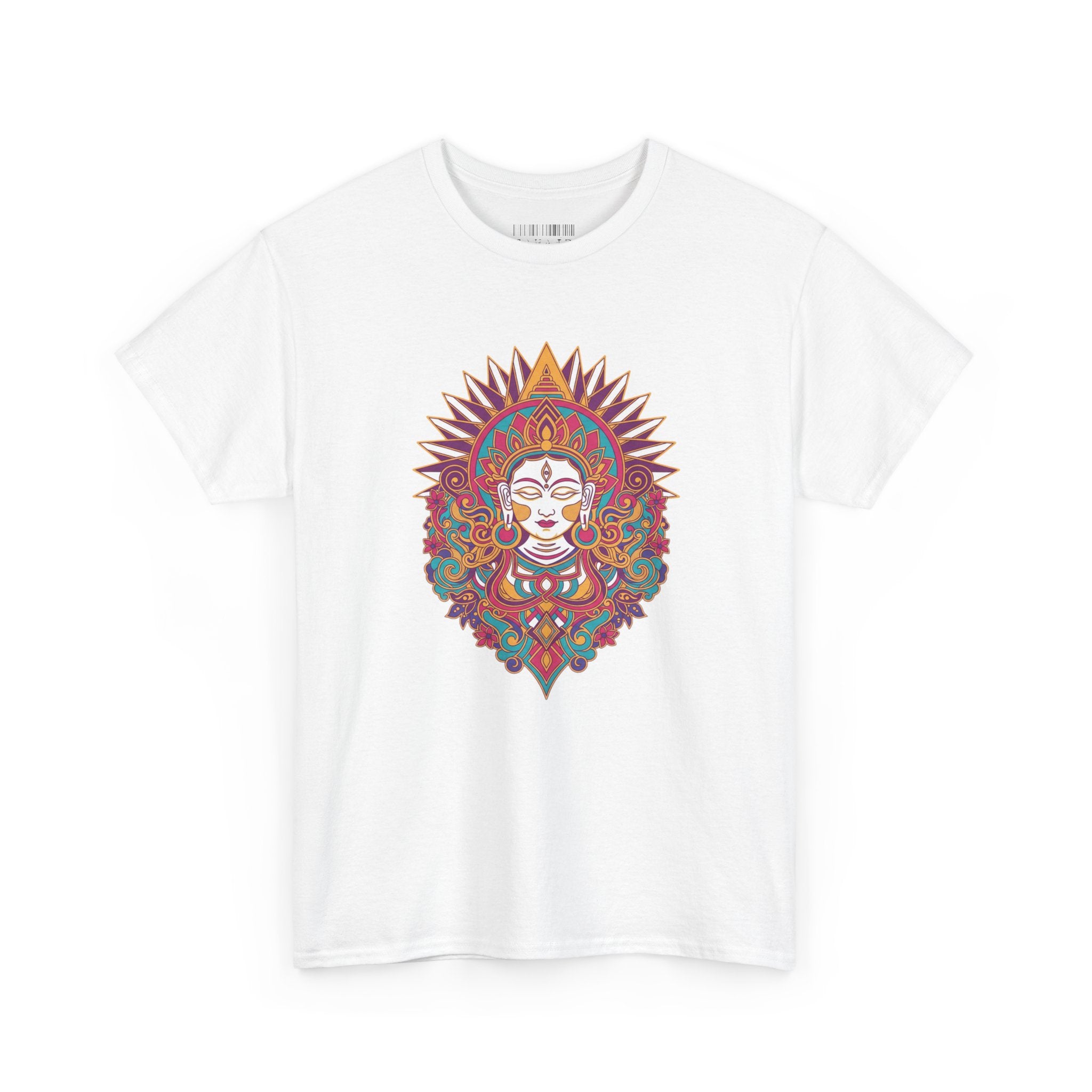 Spiritual Goddess Sun Mandala Tee — Colorful Boho Yoga T‑Shirt