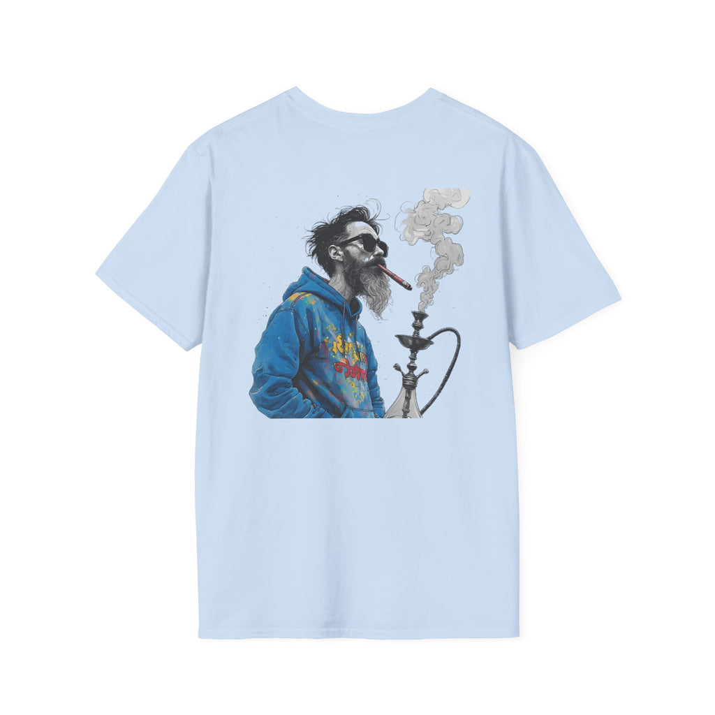 Hookah Beard Graphic T-Shirt — Chill Vape Lounge Vibe