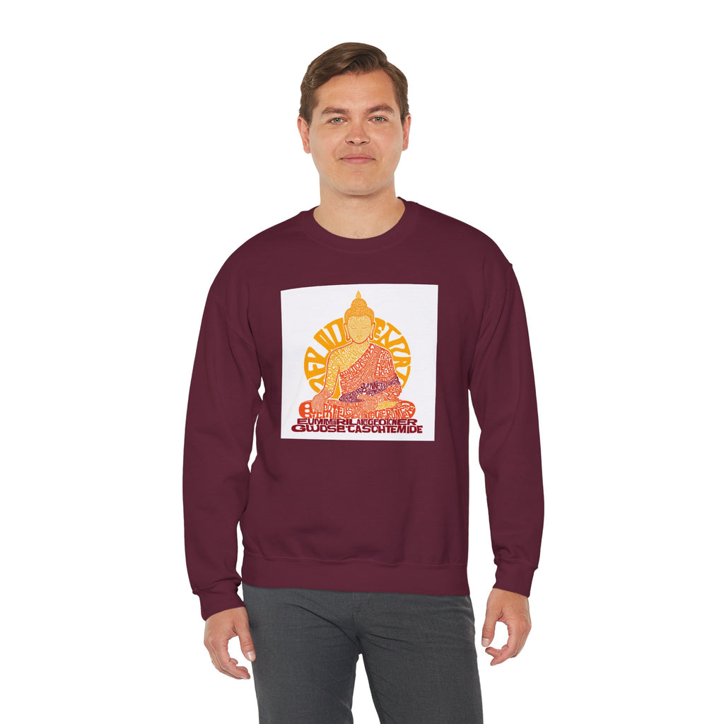 Buddha Graphic Sweatshirt — "Choose Compassion" Meditation Crewneck