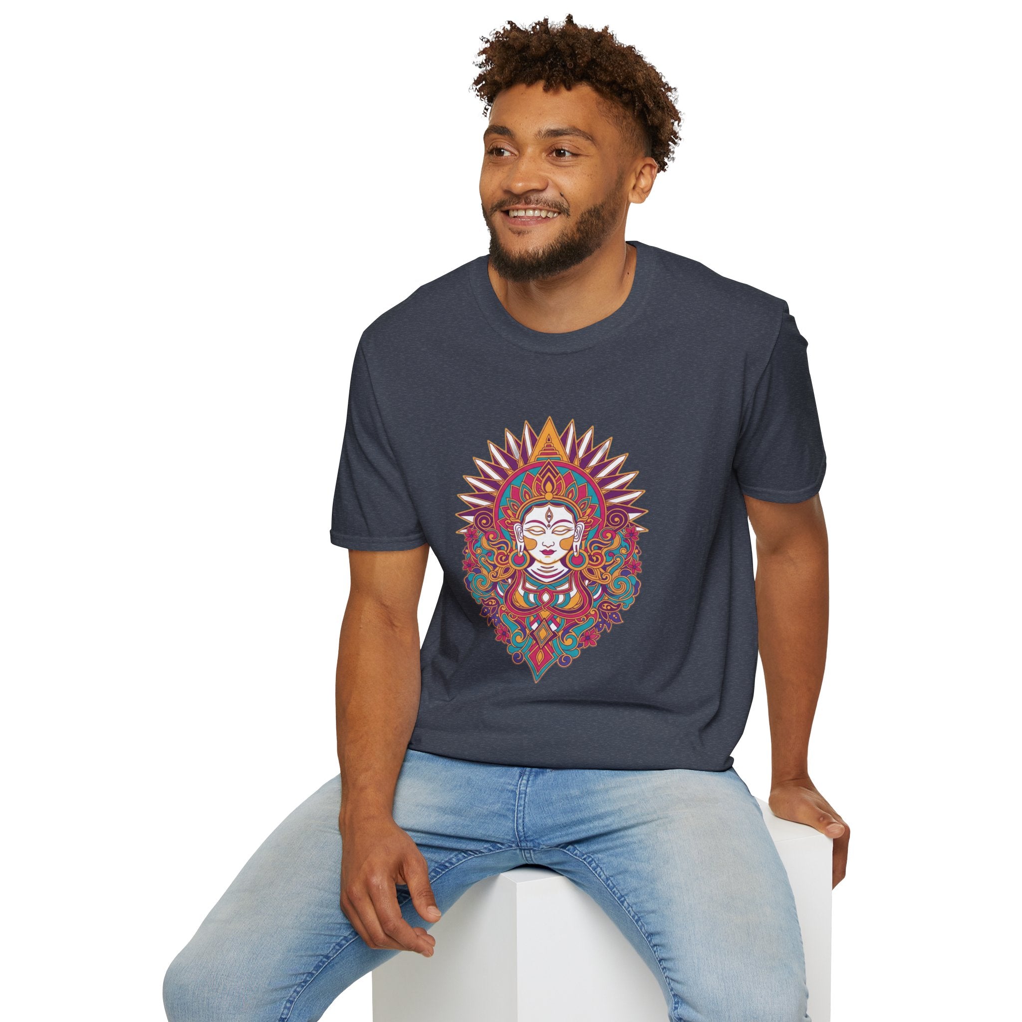 Mystic Goddess Mandala T-Shirt — Colorful Boho Spiritual Tee