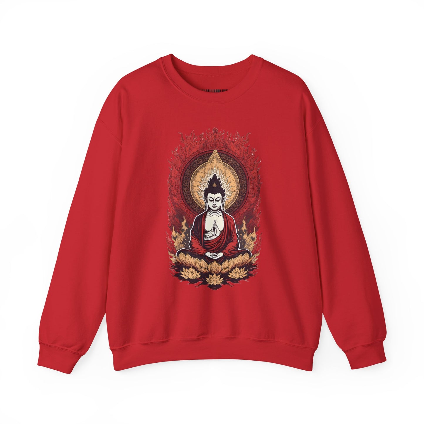 Buddha Lotus Flame Crewneck Sweatshirt