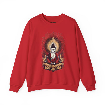 Buddha Lotus Flame Crewneck Sweatshirt