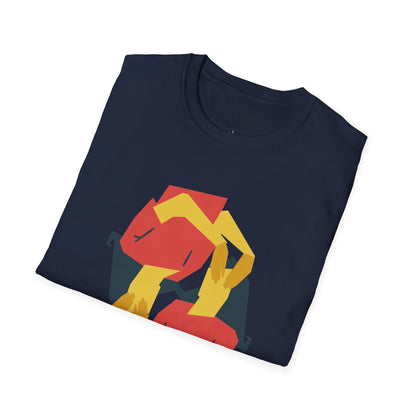 Abstract Faces Graphic T-Shirt — Modern Geometric 'Sahaje' Art Tee