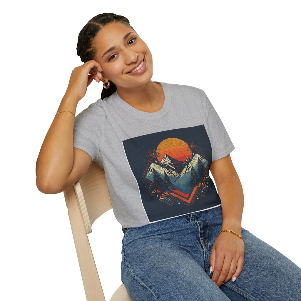 Retro Mountain Sunset T-Shirt
