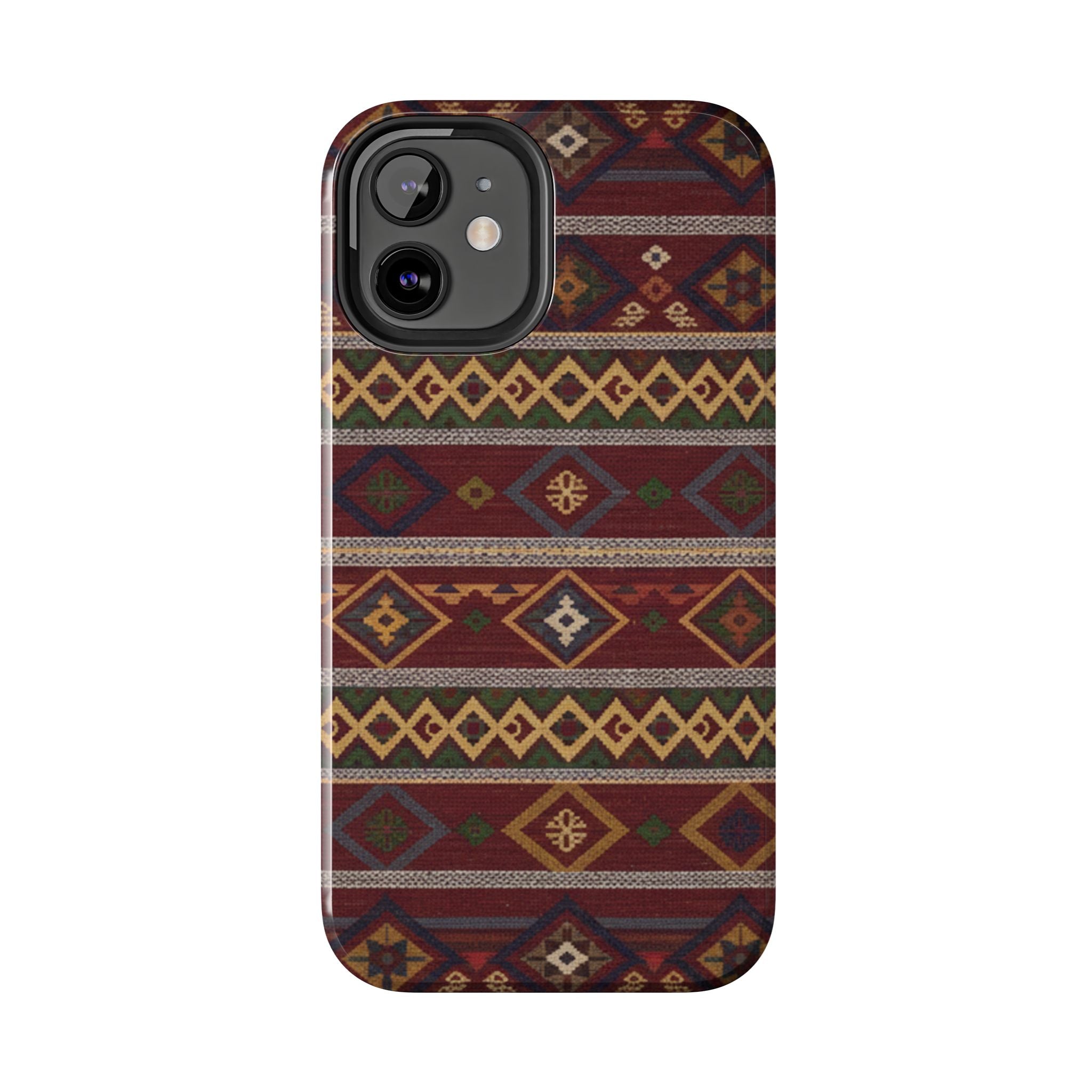 Aztec Pattern Tough Phone Case — Rustic Tribal Protective Cover