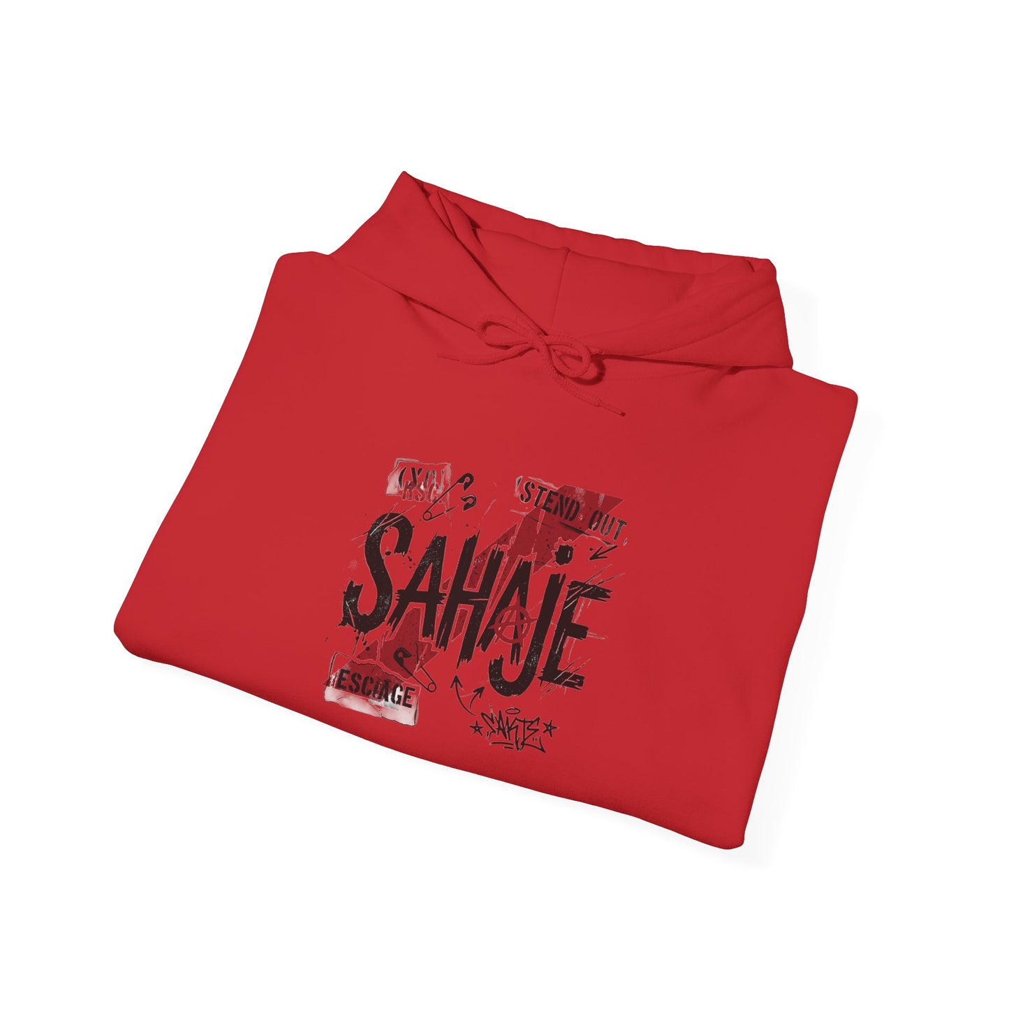 Sahaje Graphic Hoodie – Distressed Vintage Script Pullover