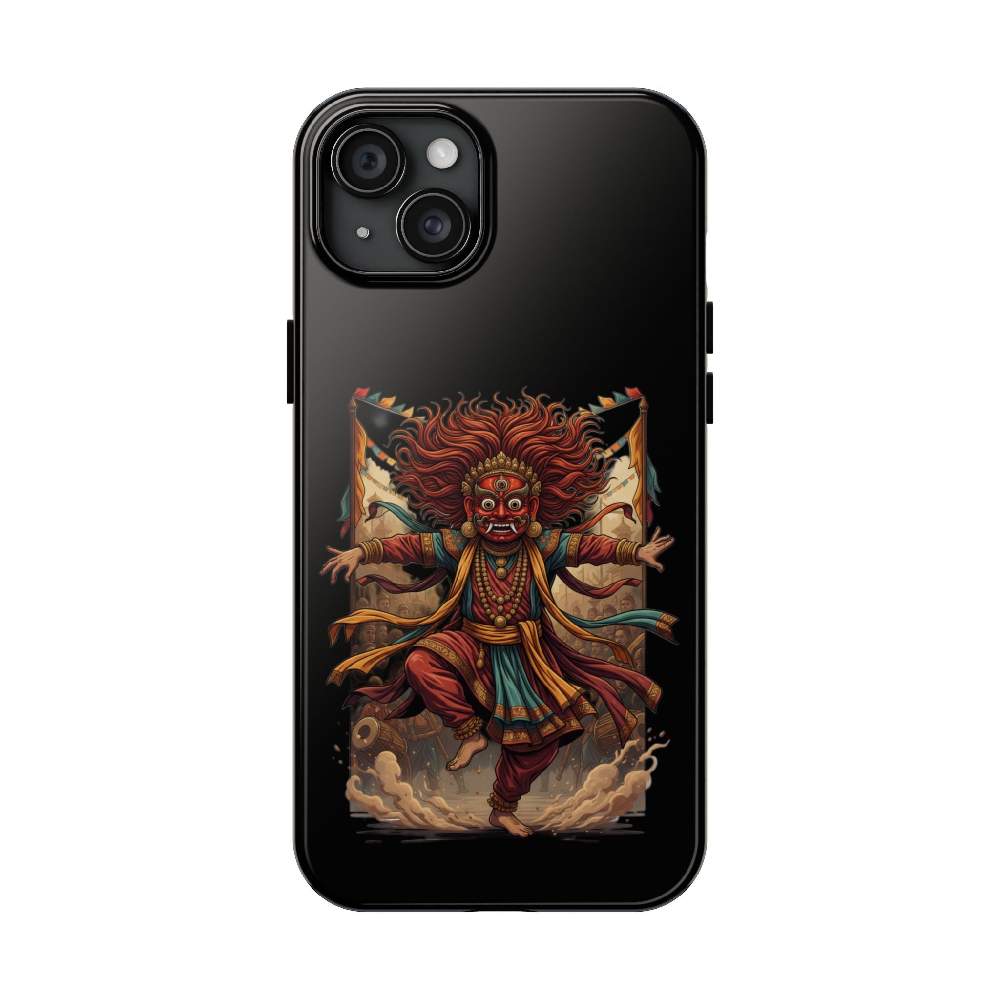 Tibetan Demon Dance Tough Phone Case — Bold Mythic Protective Cover