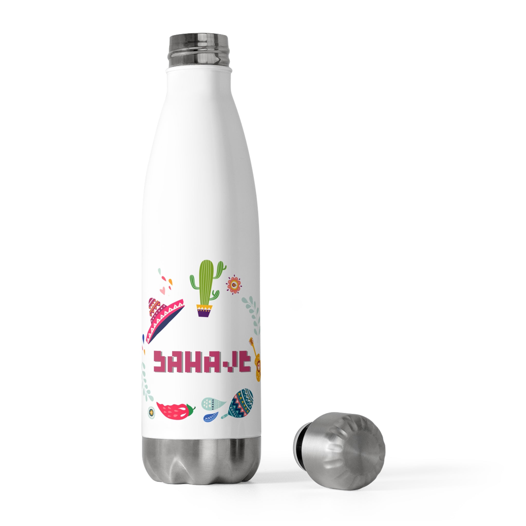 Colorful 20oz Insulated Water Bottle, Eco-Friendly Hydration, Travel Mug, Gift for Nature Lovers, Reusable Beverage Container