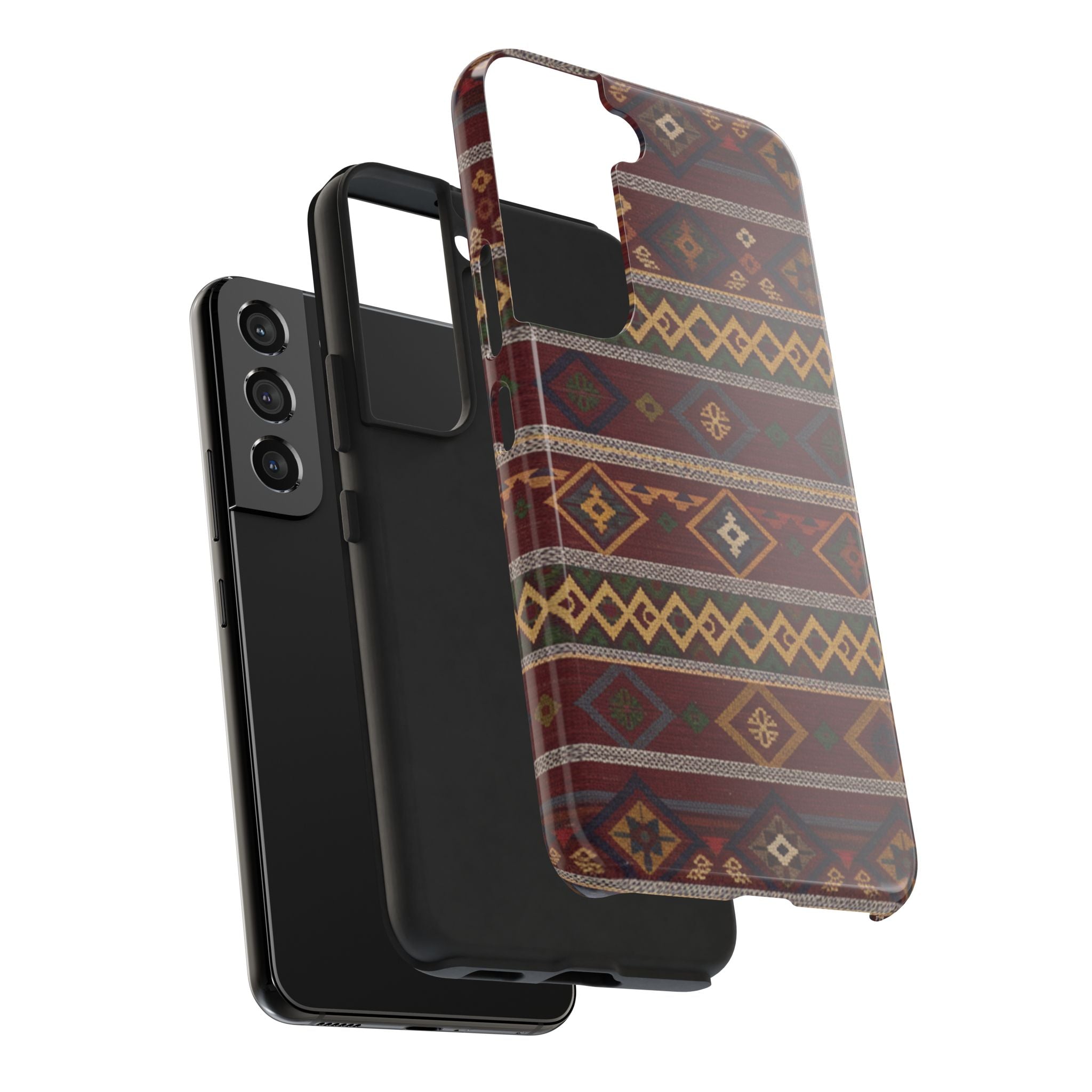 Aztec Pattern Tough Phone Case — Rustic Tribal Protective Cover
