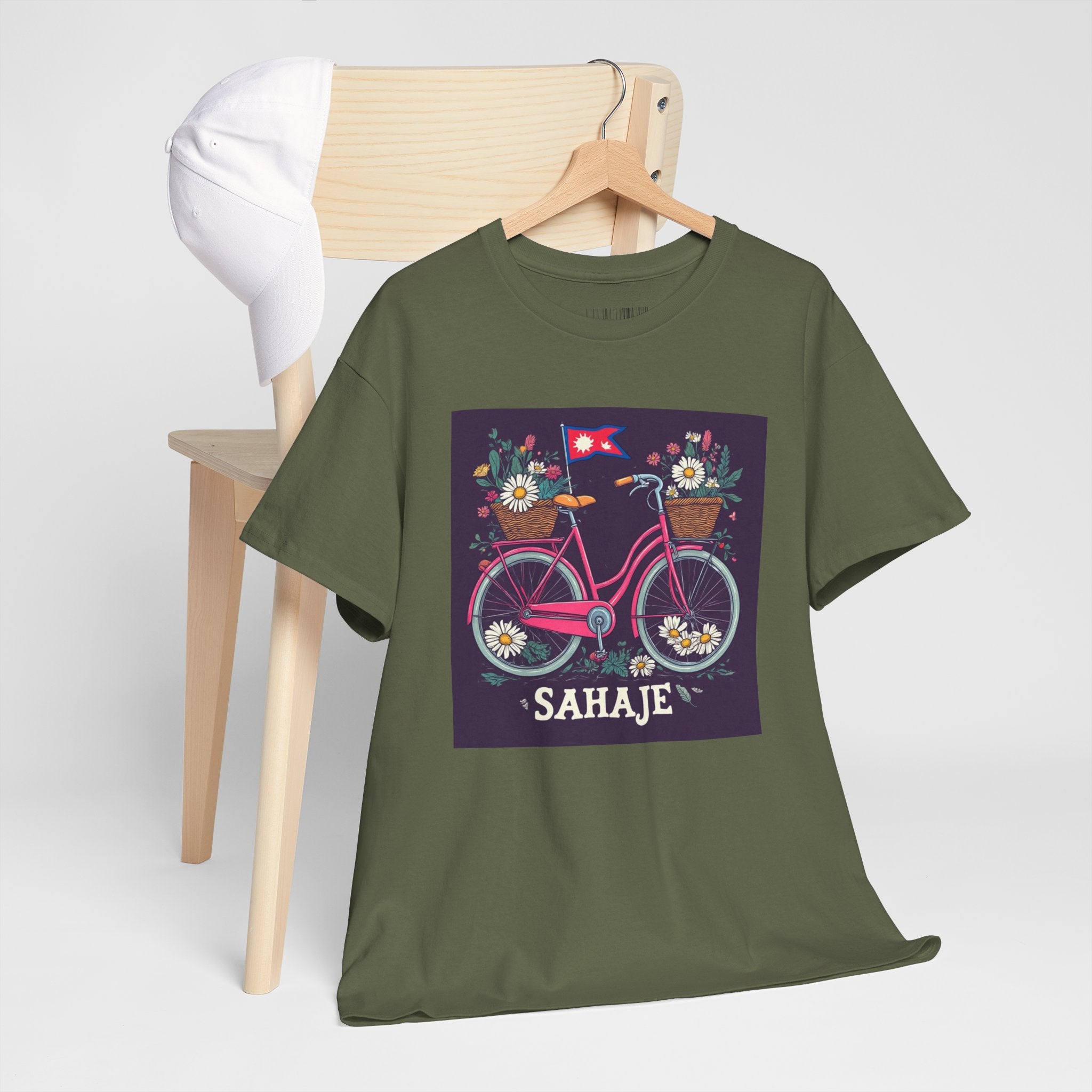 Sahaje Floral Bicycle T‑Shirt