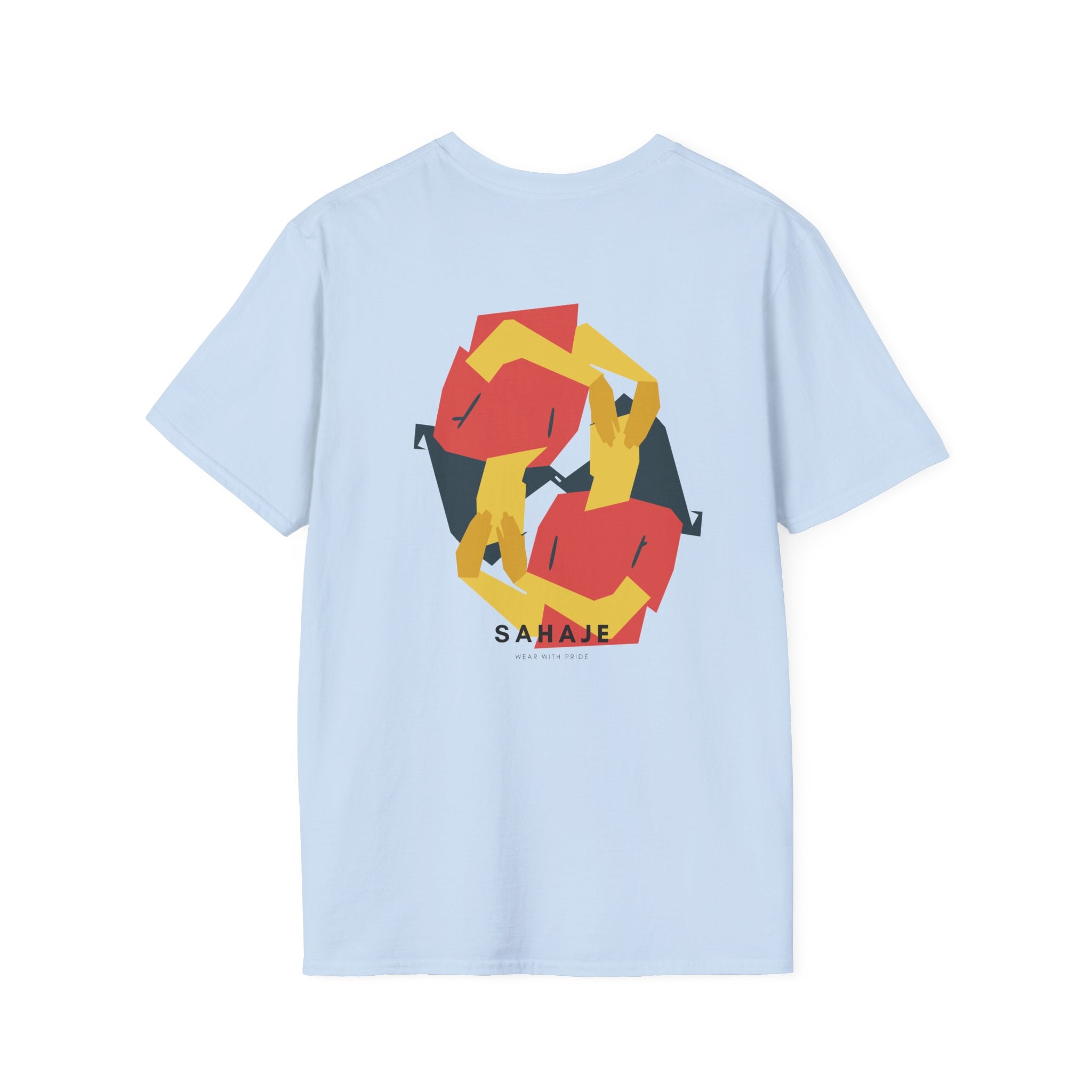 Abstract Geometric Graphic T-Shirt — 'Sahahe' Modern Art Back Print