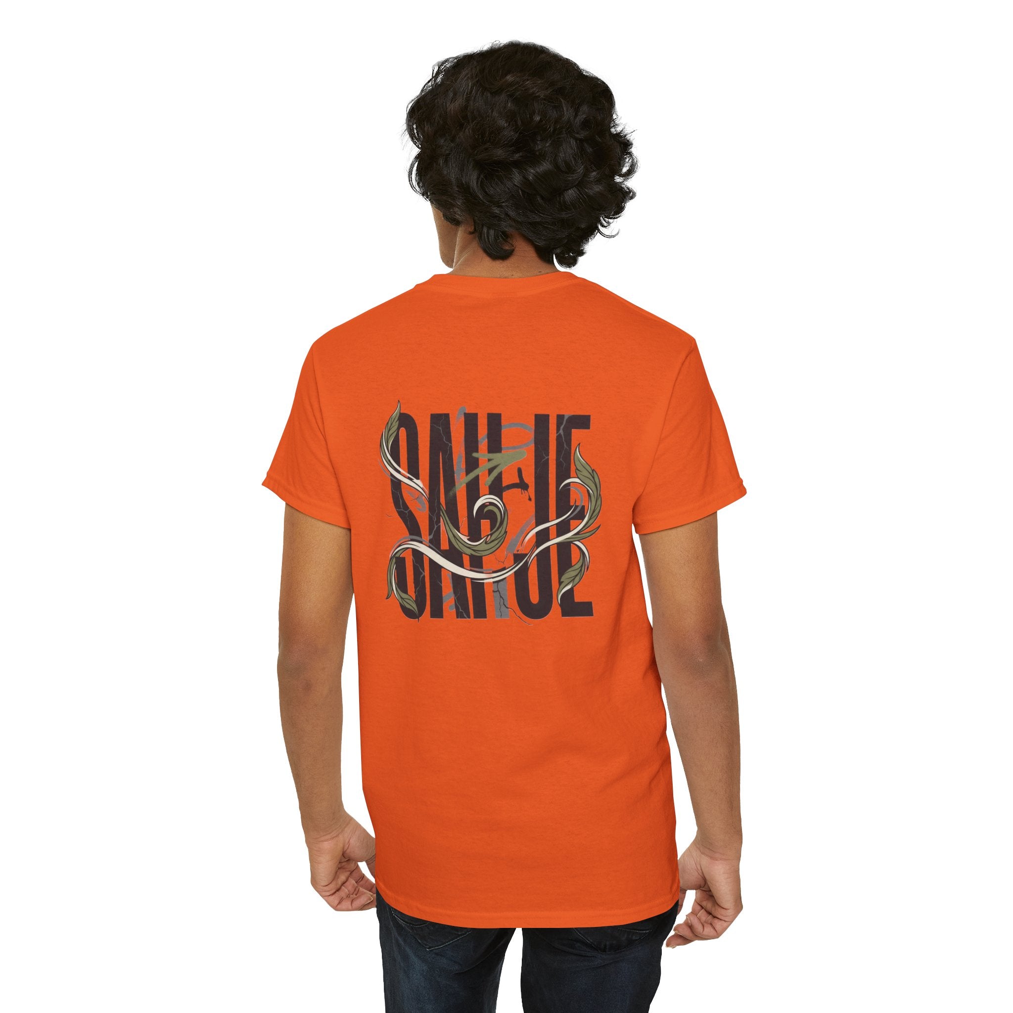 Graphic Tee — 'Savage' Typography with Snake Accent