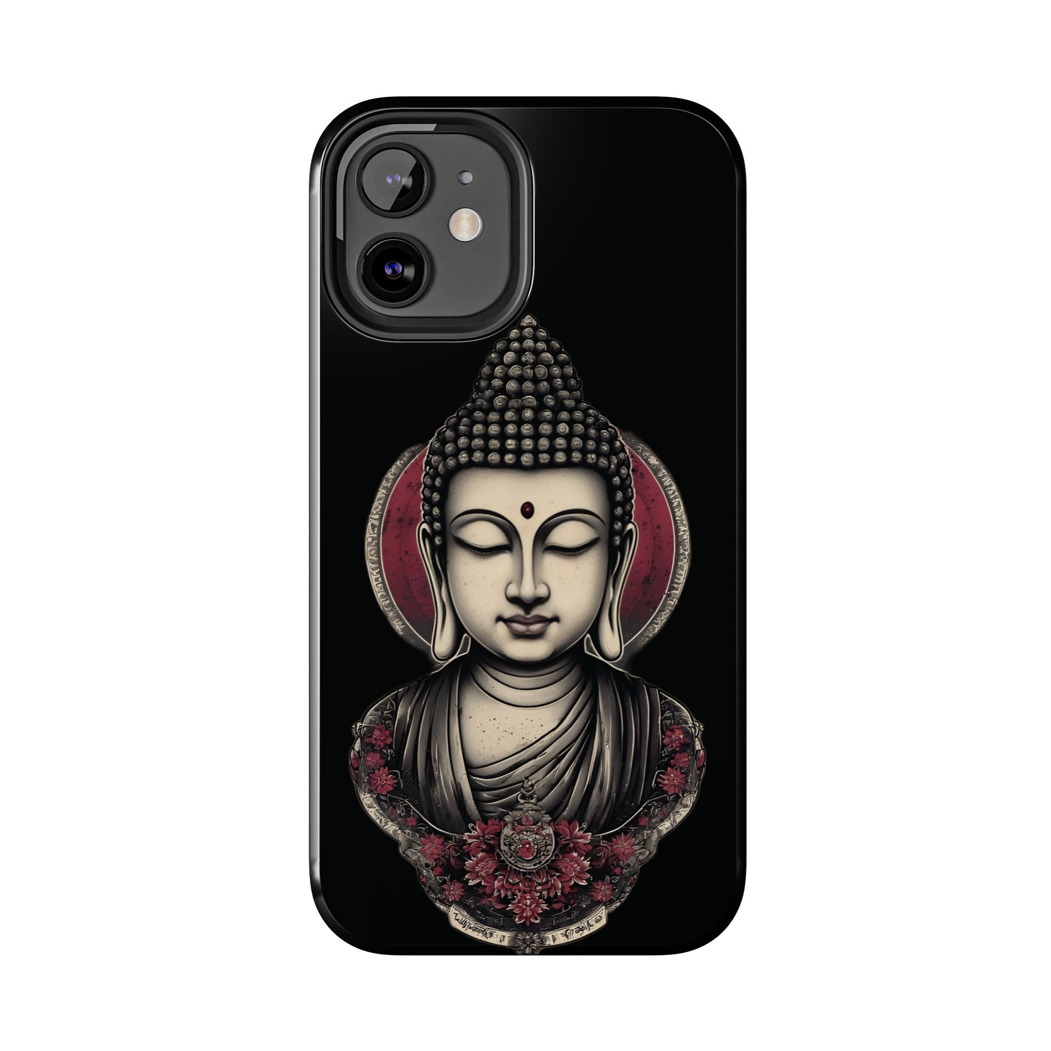 Buddha Floral Tough Phone Case — Protective Spiritual Phone Cover