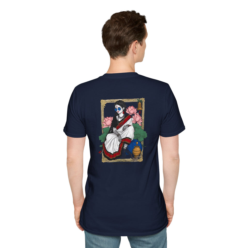 Newari Girl Traditional Dress T-Shirt – Newa Maicha Cultural Pride Graphic Tee, Nepali Heritage Design