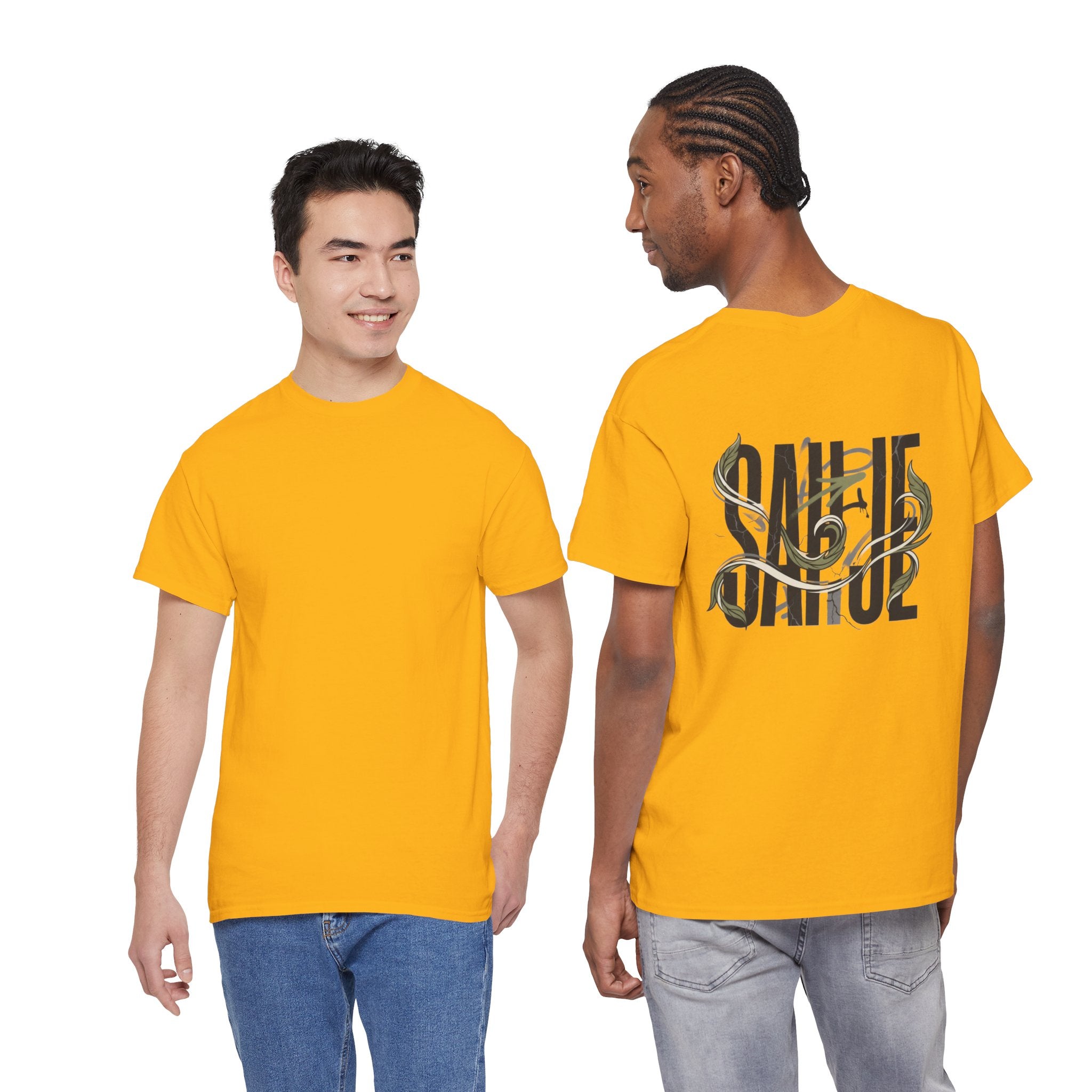 Graphic Tee — 'Savage' Typography with Snake Accent