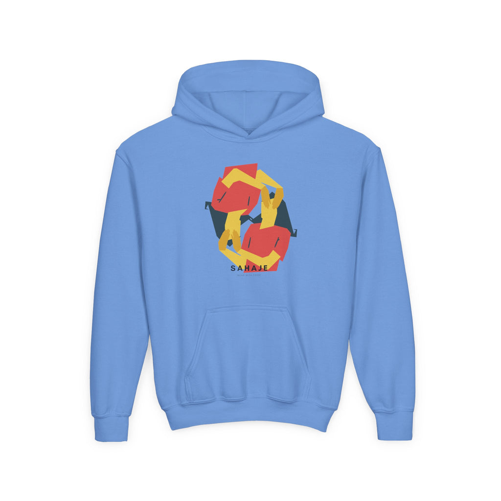 Youth Hoodie with Geometric Squirrel Art – 'Squirrel' Colorful Kids Pullover