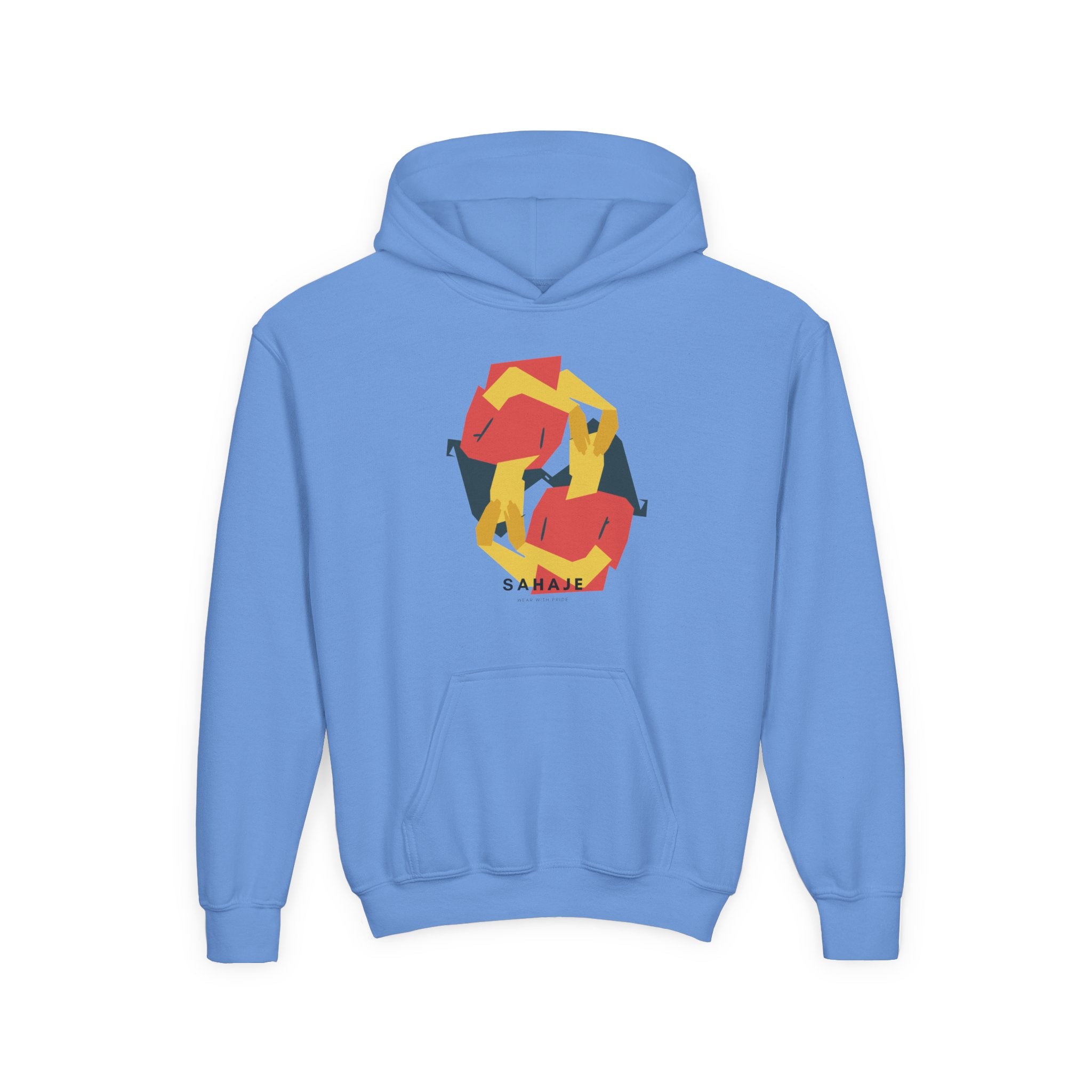 Youth Hoodie with Geometric Squirrel Art – 'Squirrel' Colorful Kids Pullover
