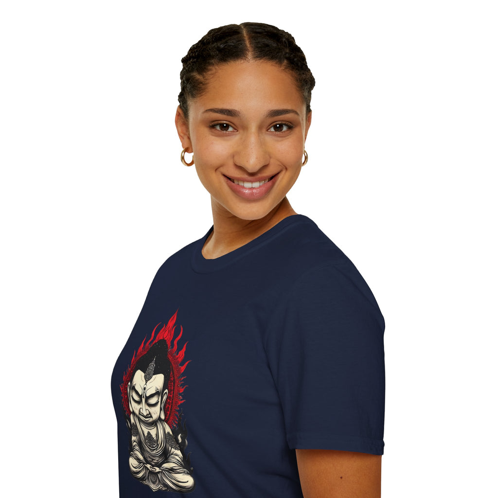 Buddha Flame T-Shirt — Meditative Buddha Graphic Tee