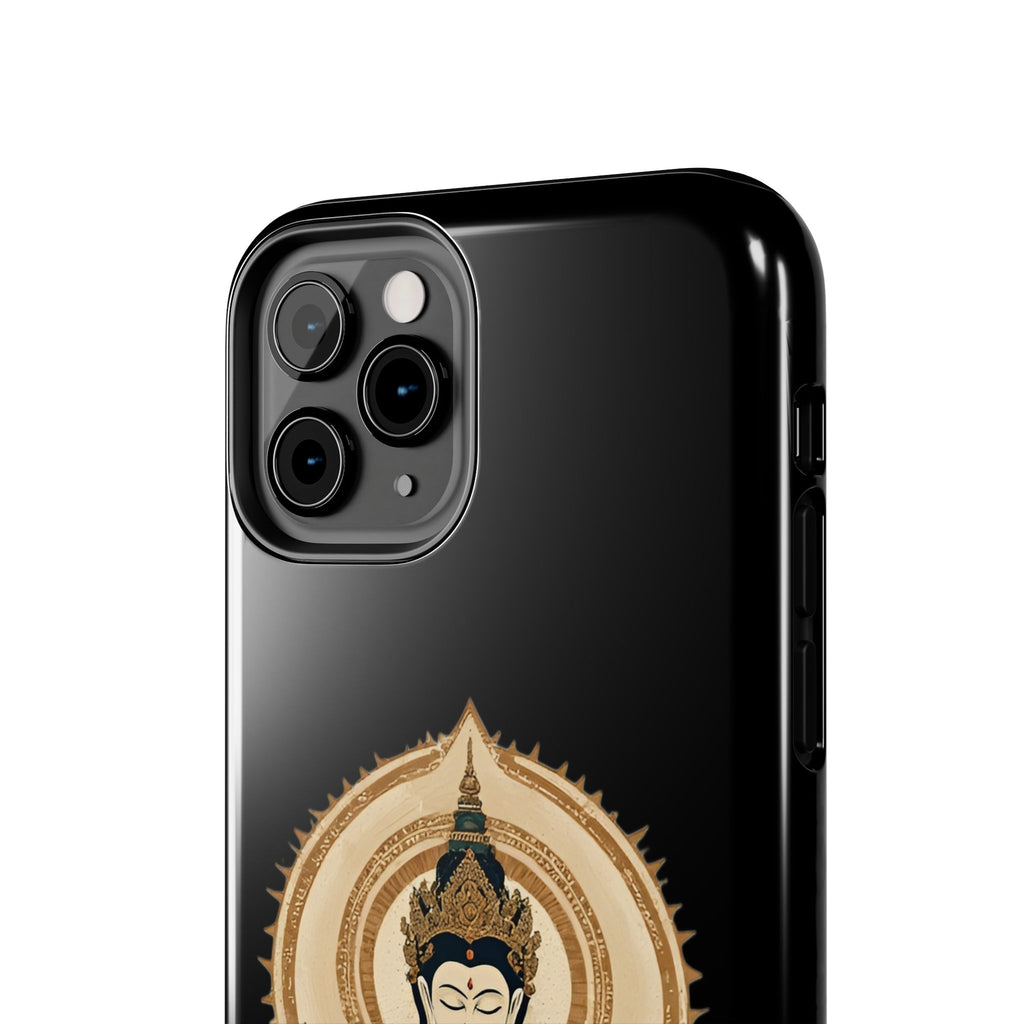 Bodhisattva Lotus Tough Phone Case — Protective Buddhist Meditation Phone Cover