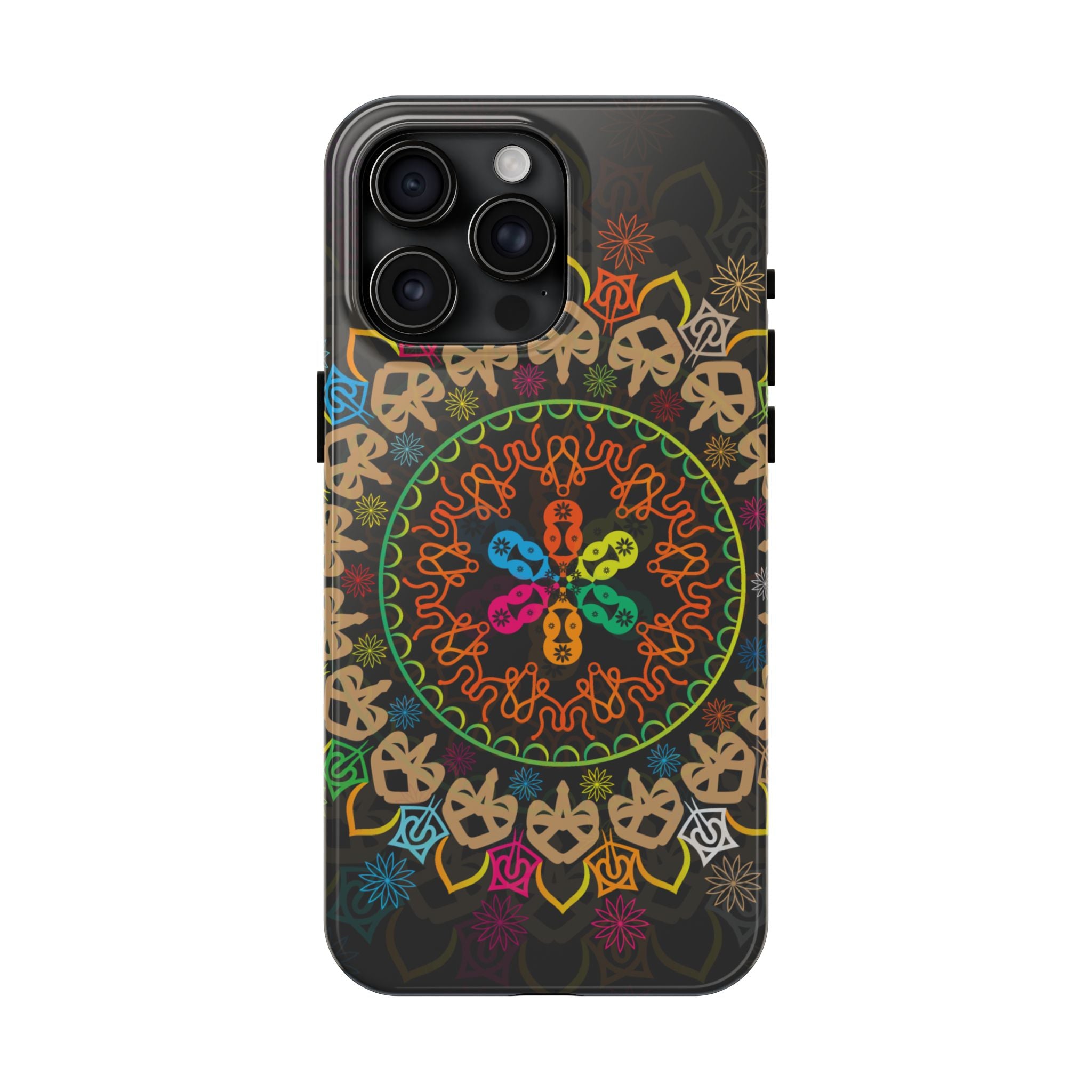 Colorful Mandala Tough Phone Cases - Vibrant Protection for Your Device, Gift for Art Lovers, Boho Style, Unique Phone Accessories