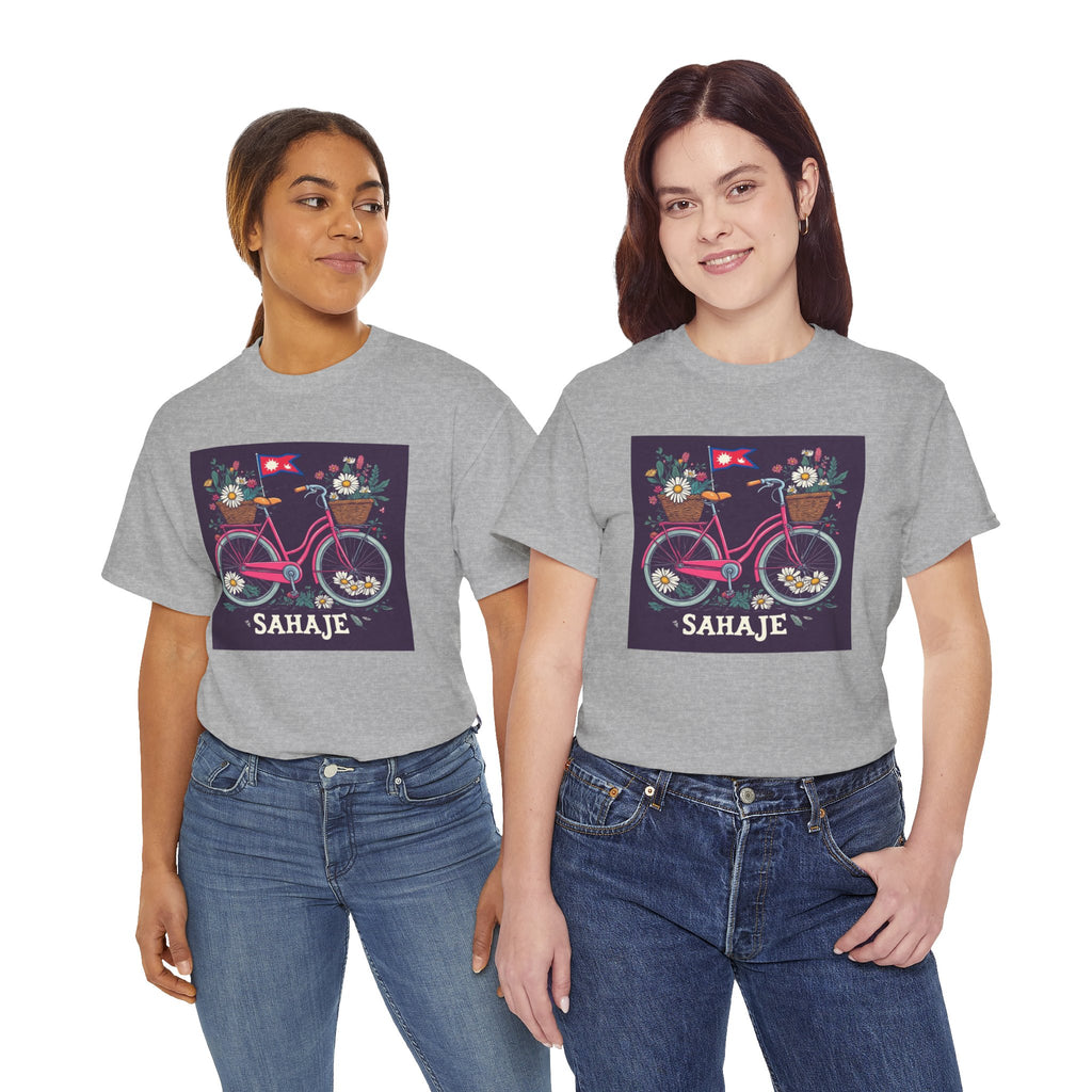 Sahaje Floral Bicycle T‑Shirt
