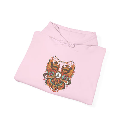 Spiritual Mandala Buddha Hoodie — Colorful Meditation Graphic Sweatshirt