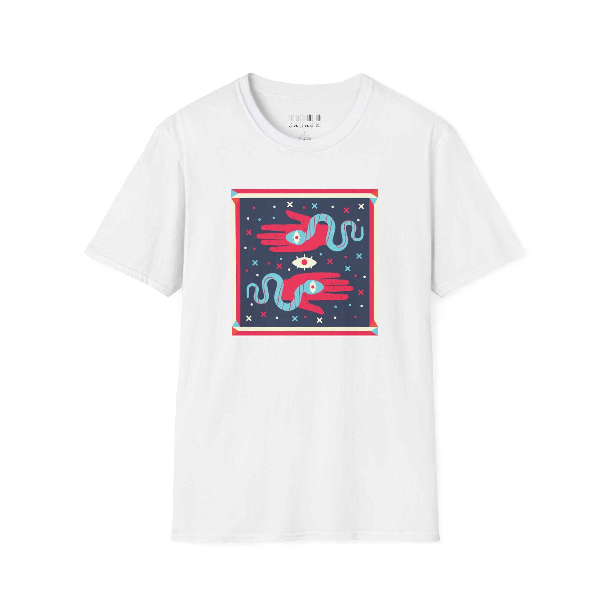 Cosmic Birds Graphic T-Shirt — Retro Celestial Swans Illustration