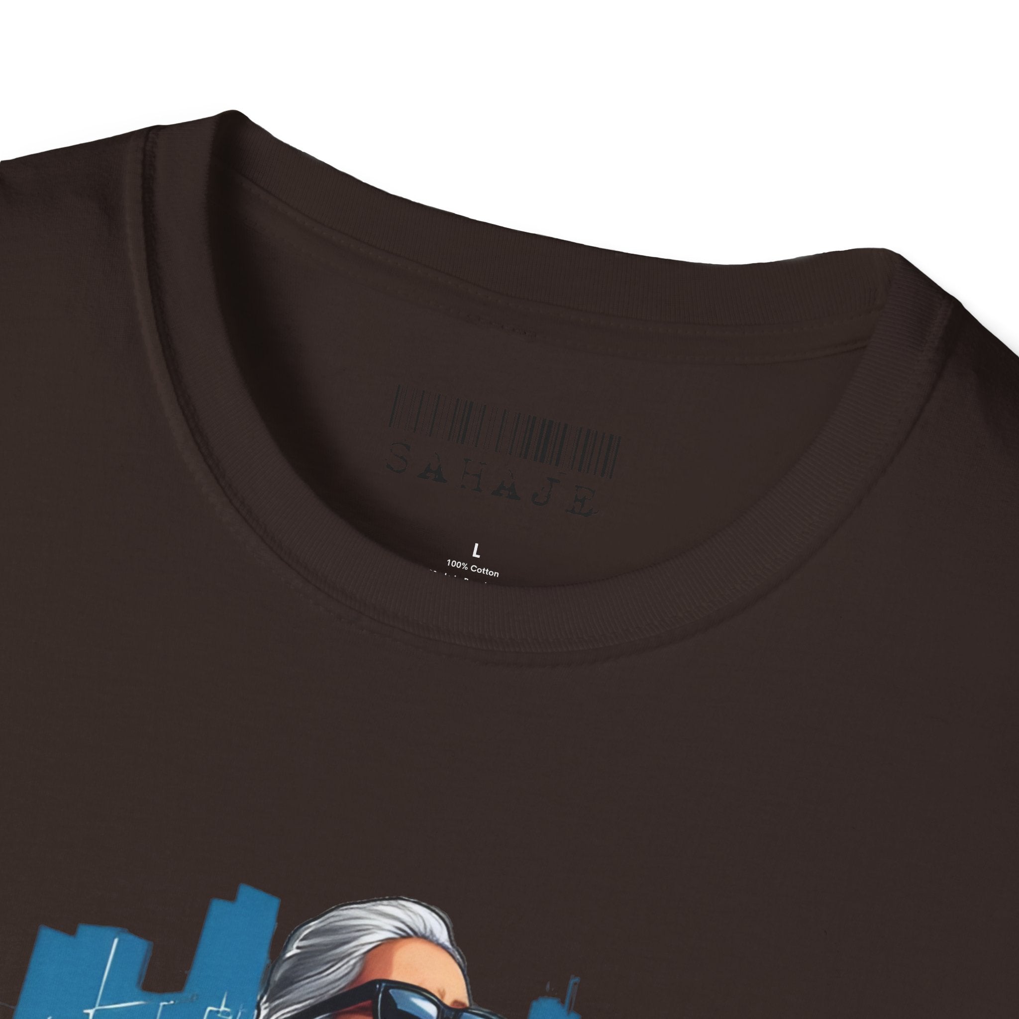 Newa Maicha Riding Scooter T-Shirt – Newari Woman in New York Graphic Tee, Cultural & Urban Design